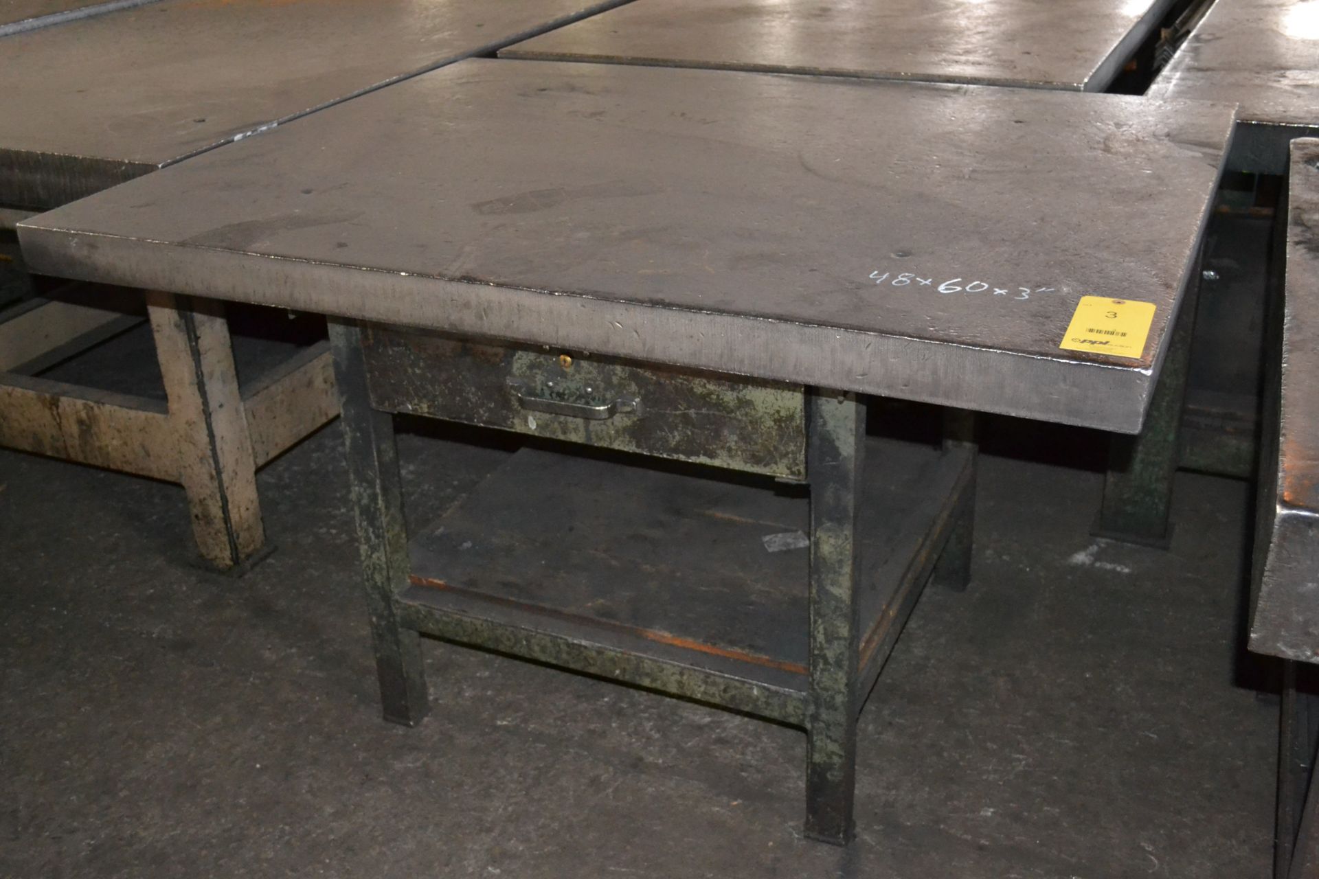 48 in. x 60 in. x 3 in. Heavy Duty Steel Fabrication Table