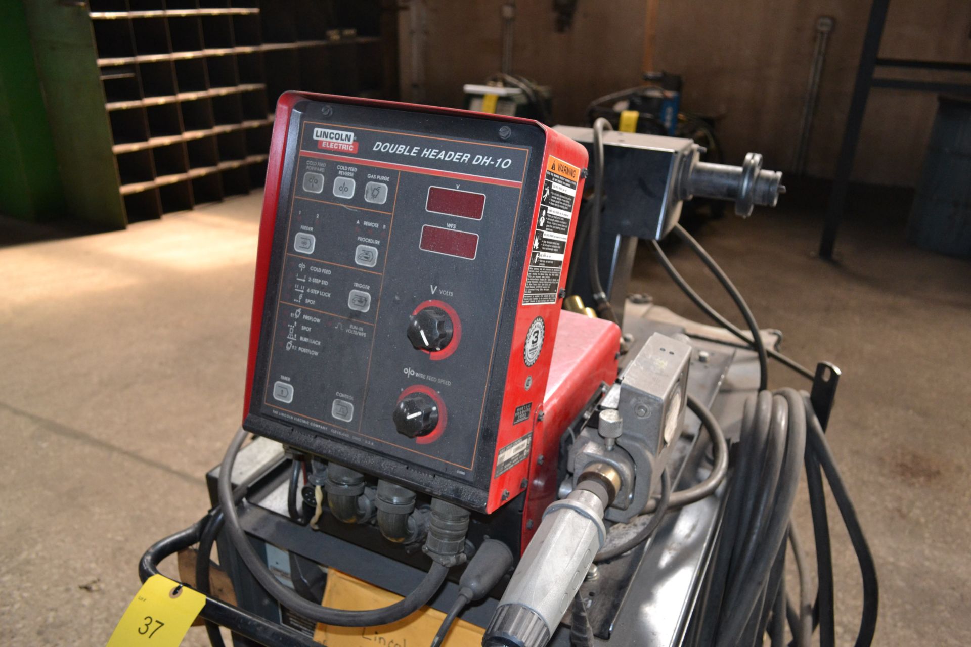 Lincoln 400 Amp Portable MIG Welder Model DC-400, Power Supply, Double Header Wire Feed, Cables, - Image 2 of 2