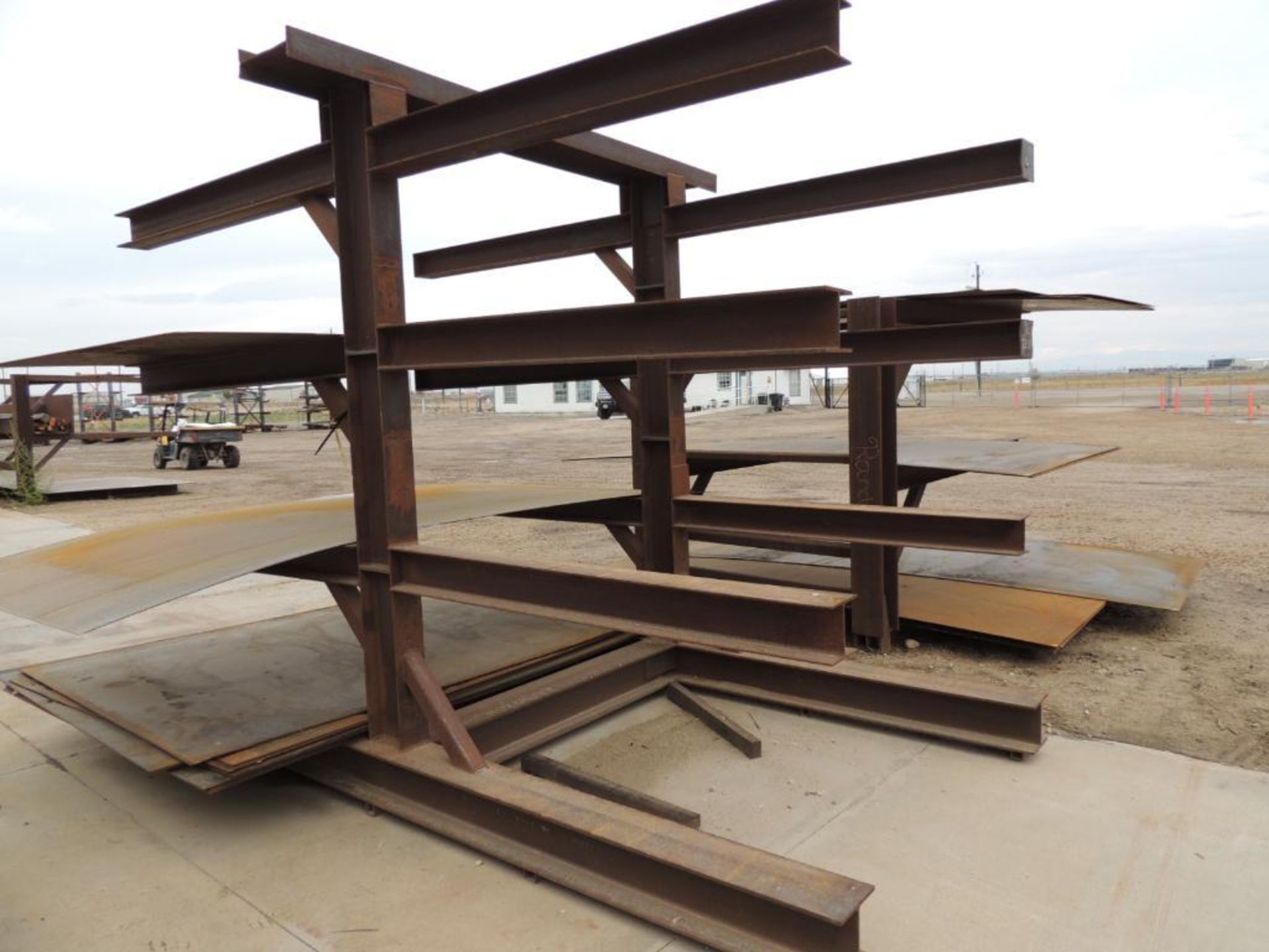 110 in. Wide x 5 ft. Deep x 8 ft. High Double-Leg Double-Side Fabricated I-Beam Material Stand (#13) - Image 2 of 2