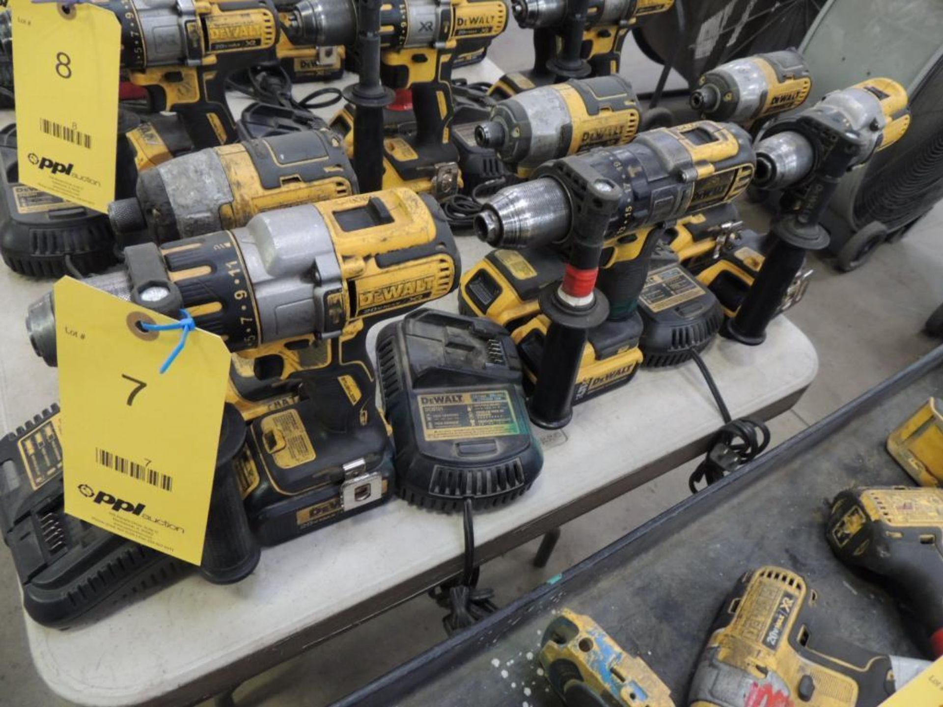 LOT: Dewalt 1/4 in. Impact, 1/2 in. Drill with (2) Batteries, Charger, 20 Volt