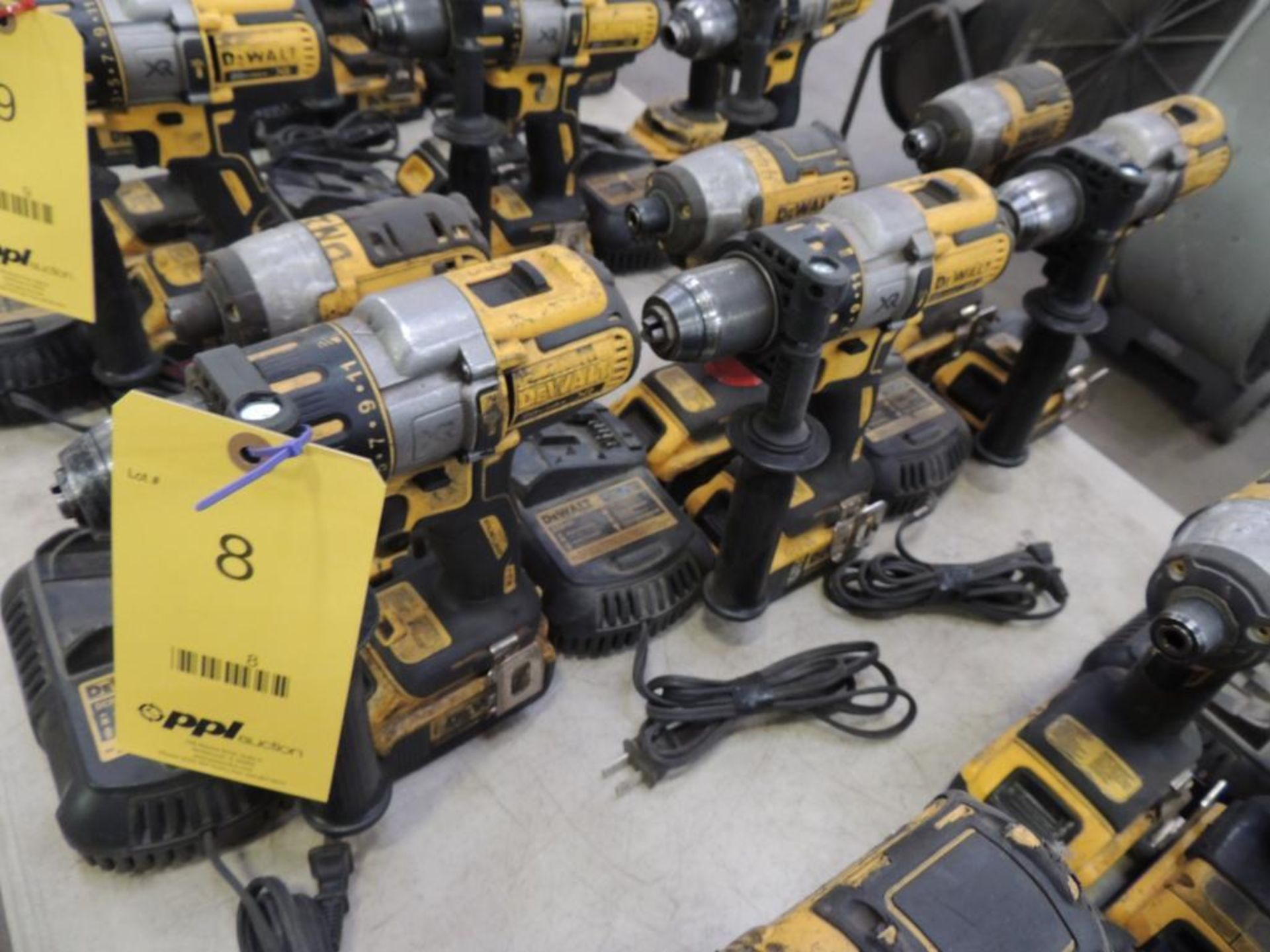 LOT: Dewalt 1/4 in. Impact, 1/2 in. Drill with (2) Batteries, Charger, 20 Volt