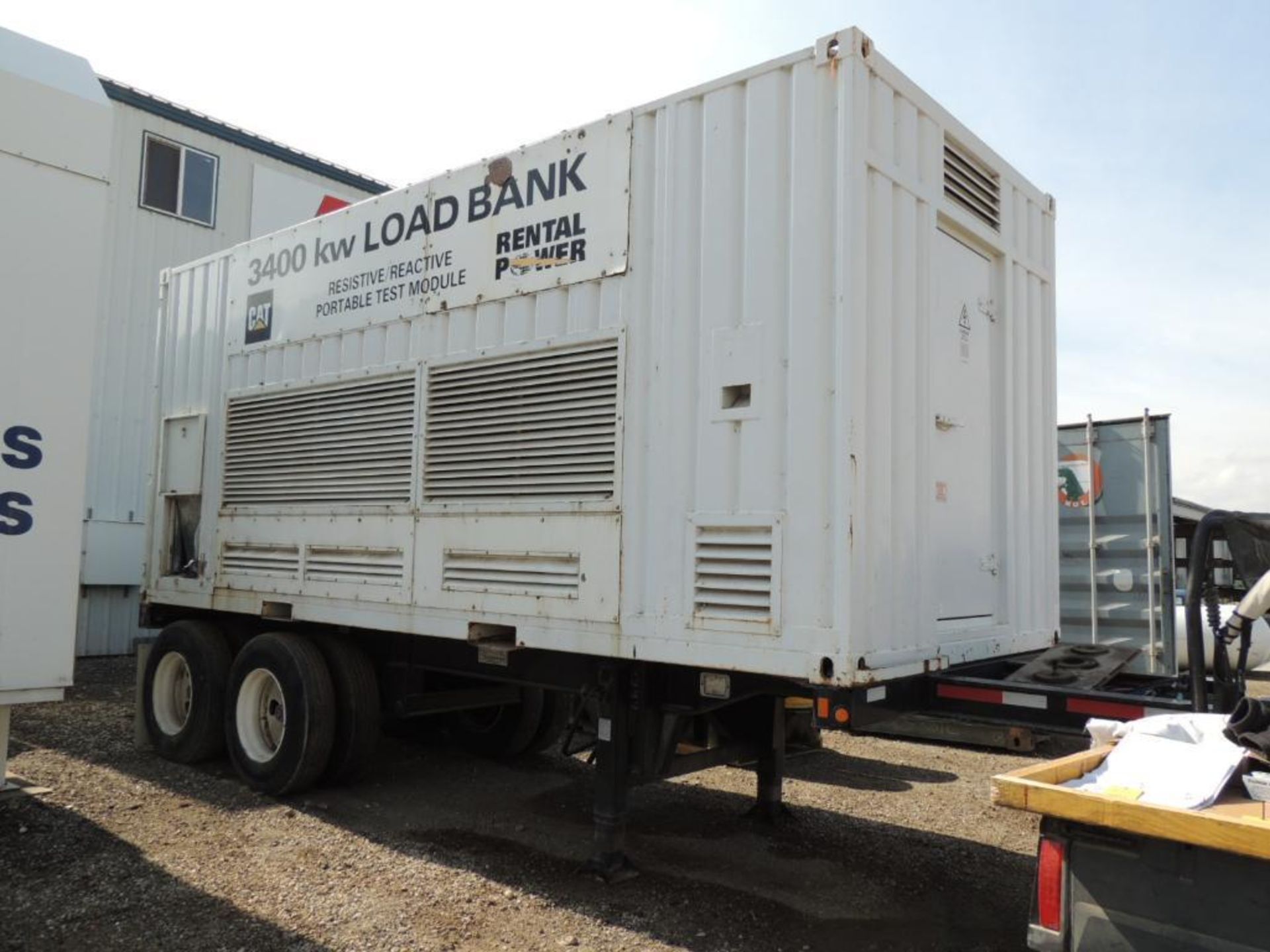 Caterpillar 3400kw Load Bank Resistive Reactive Portable Test Module, Mounted on Tandem-Axle Trailer