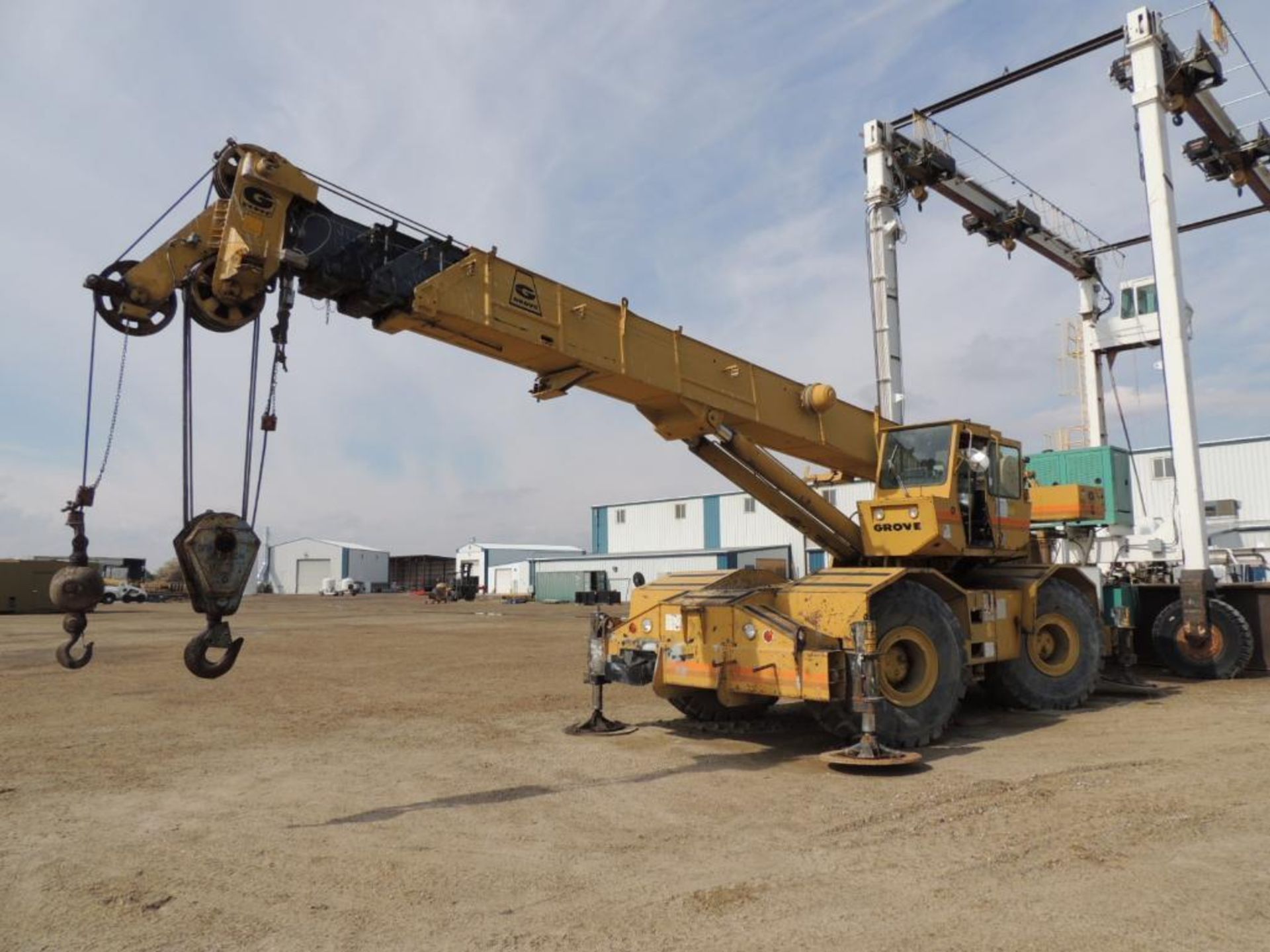 Grove 45 Ton Rough Terrain Crane Model RT745, S/N 67924, (2) Drums, Outriggers, Cab, 3208 Cat Power