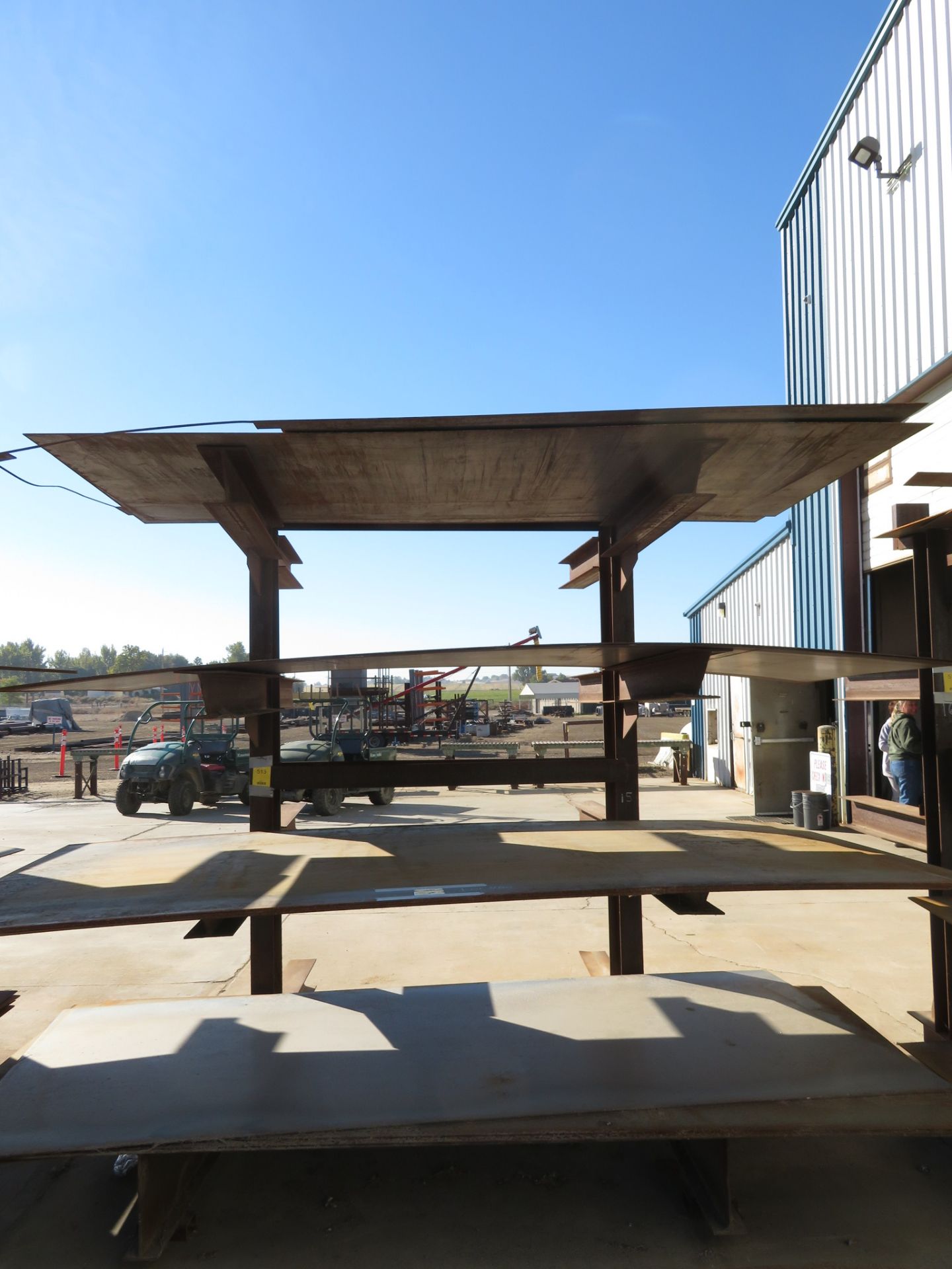 103 in. Wide x 4 ft. Deep x 12 ft. High Double-Leg Double-Side Fabricated I-Beam Material Stand (#15