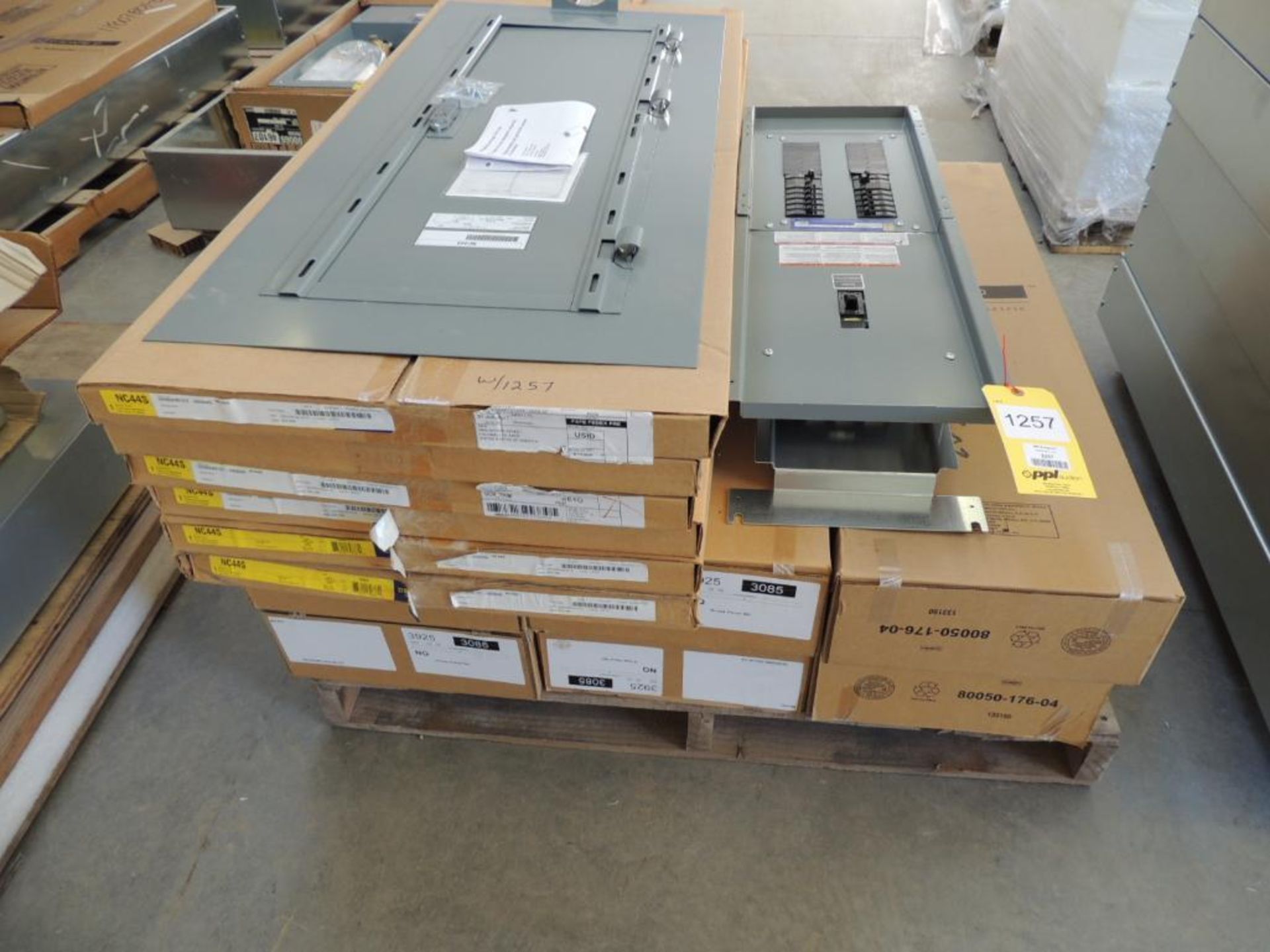 LOT: (6) Square D Panel Boards, 100 Amp, 208/120 Volt QOB, with (12) 20 Amp Breakers, (2) 30 Amp