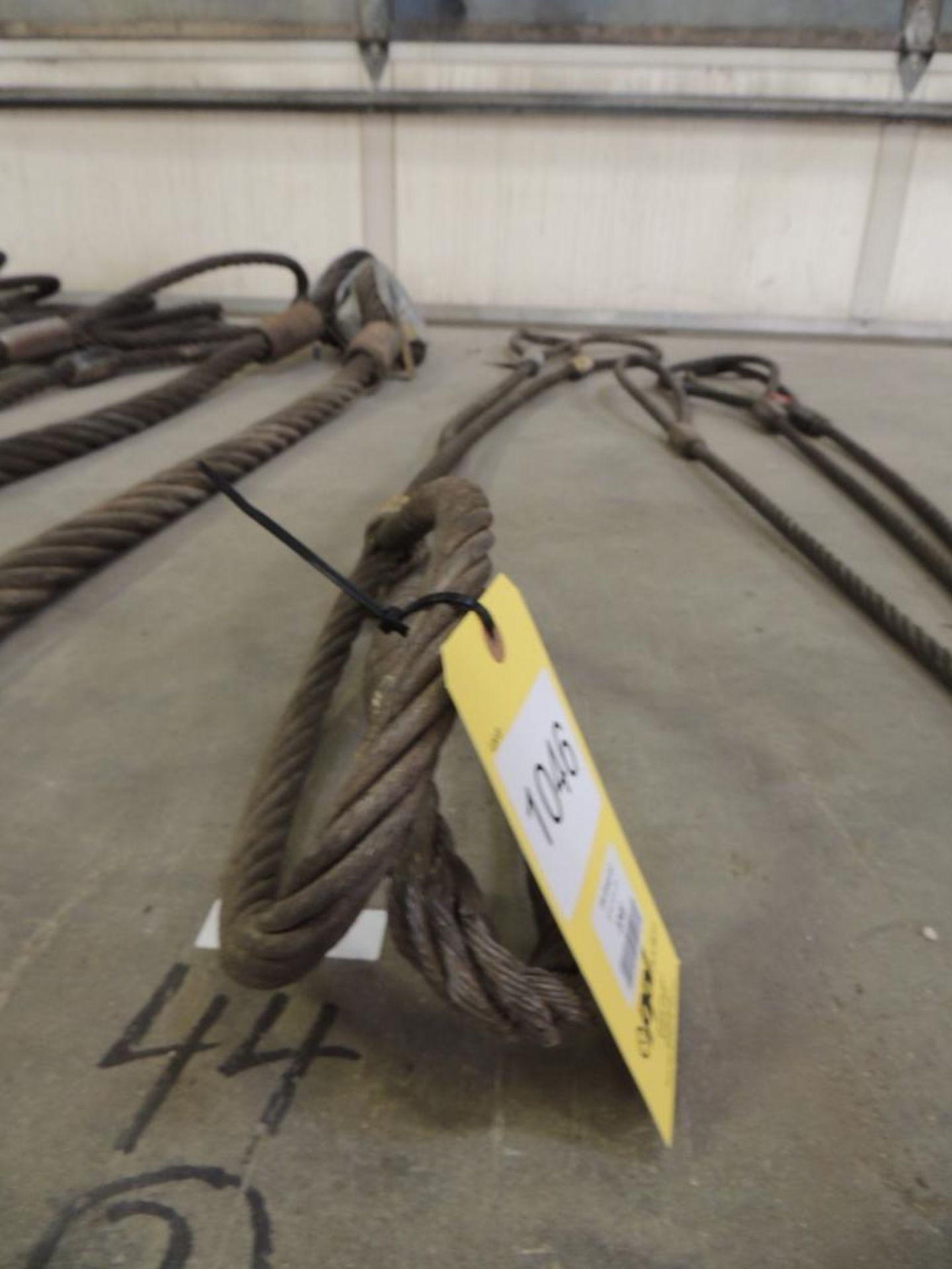 LOT: (2) 3/4 in. x 6 ft. Lifting Cables, 14 in. Eye, 9,800 lb. Capacity