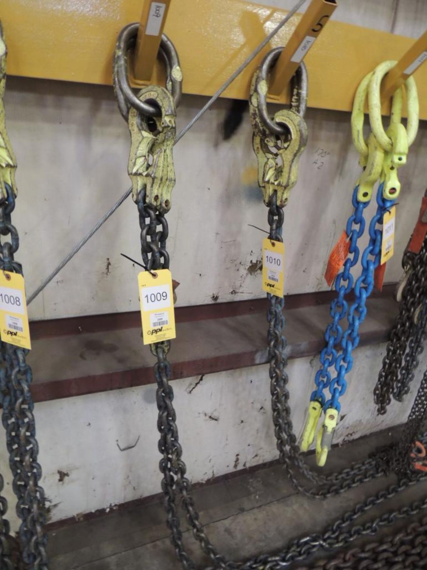 LOT: (2) 1/2 in. x 11 ft. 6 in. Adjustable Single-Leg Lifting Chains, 15,000 lb. Capacity