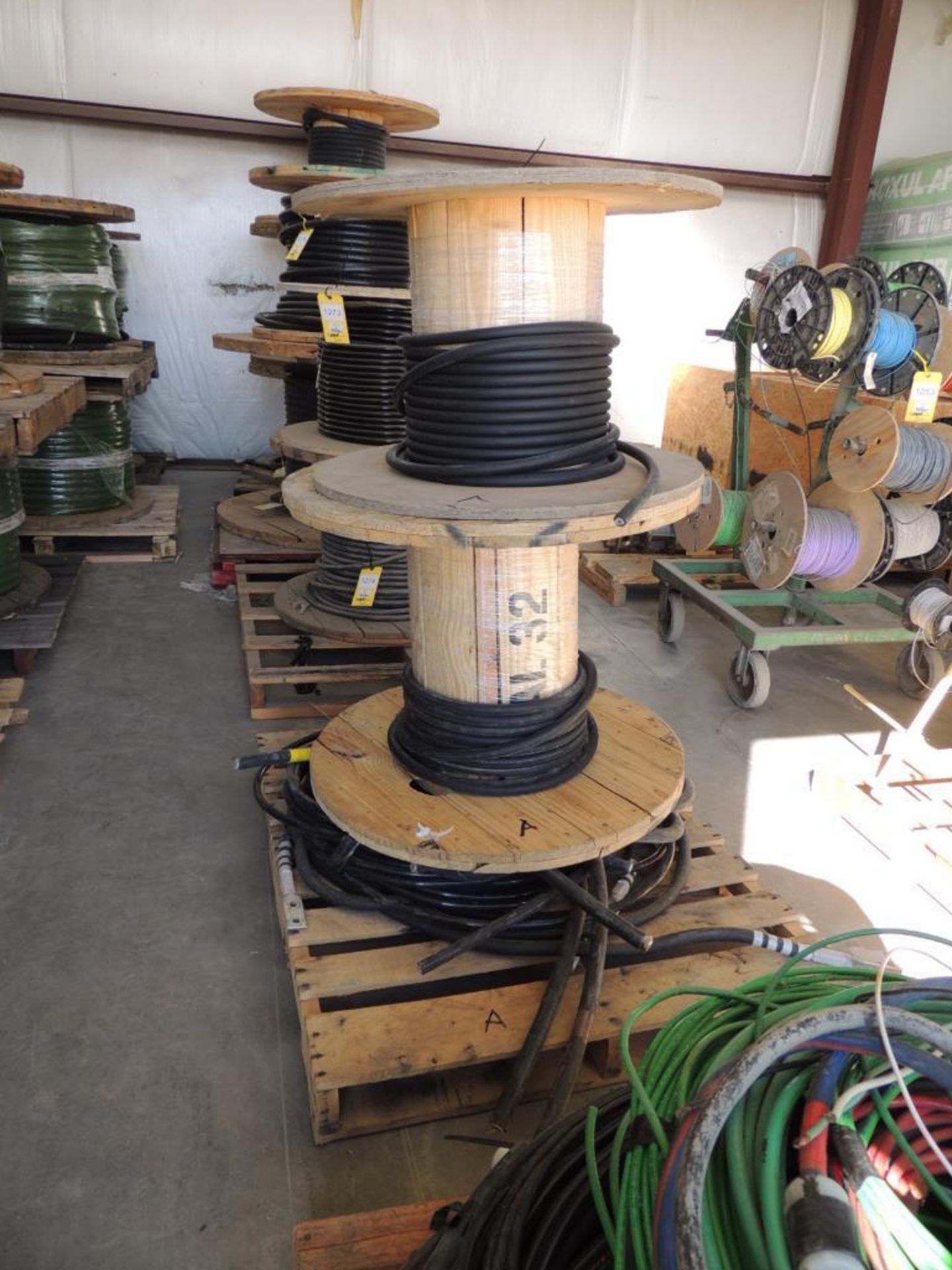 LOT: (3) Spools Assorted Electric Wire - 4/0, 535, 373, 250 THHN, 4/0 XHHW, 2 AWG THHN, 500 THHN,