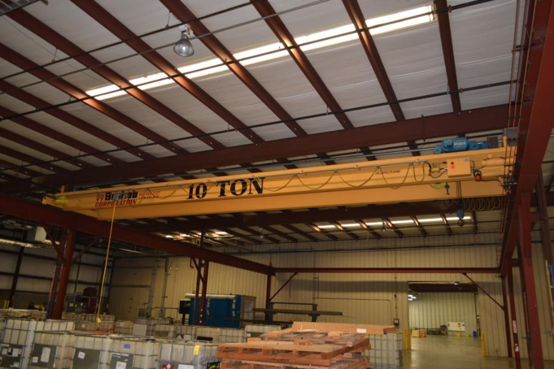 Brehob Corporation 10 Ton Twin Girder Top Running Bridge Crane