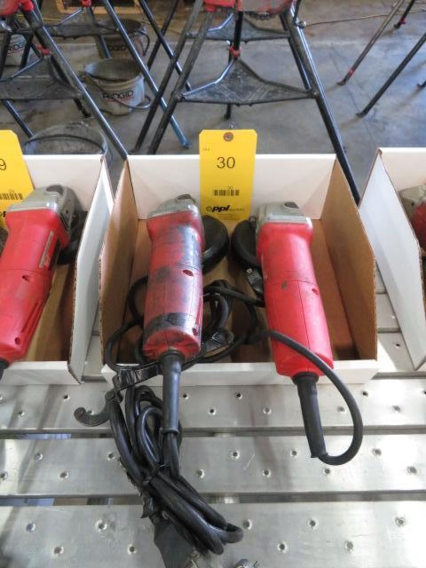 LOT: (2) Milwaukee Electric Angle Grinders