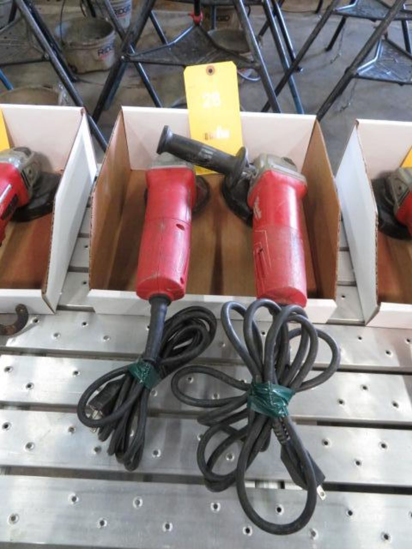 LOT: (2) Milwaukee Electric Angle Grinders