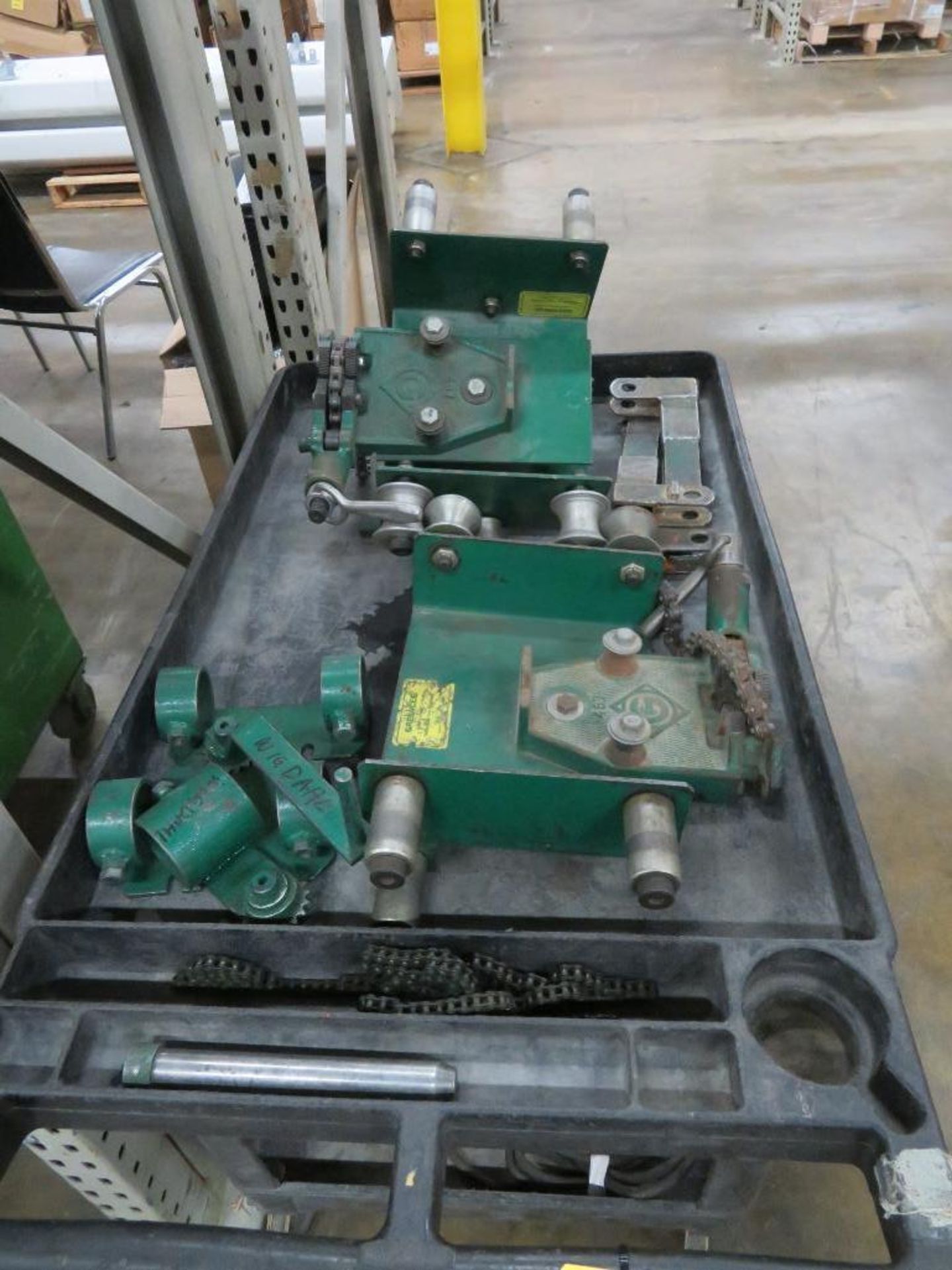 LOT: Rolling Cart with Greenlee 881 Bender Table Set-up
