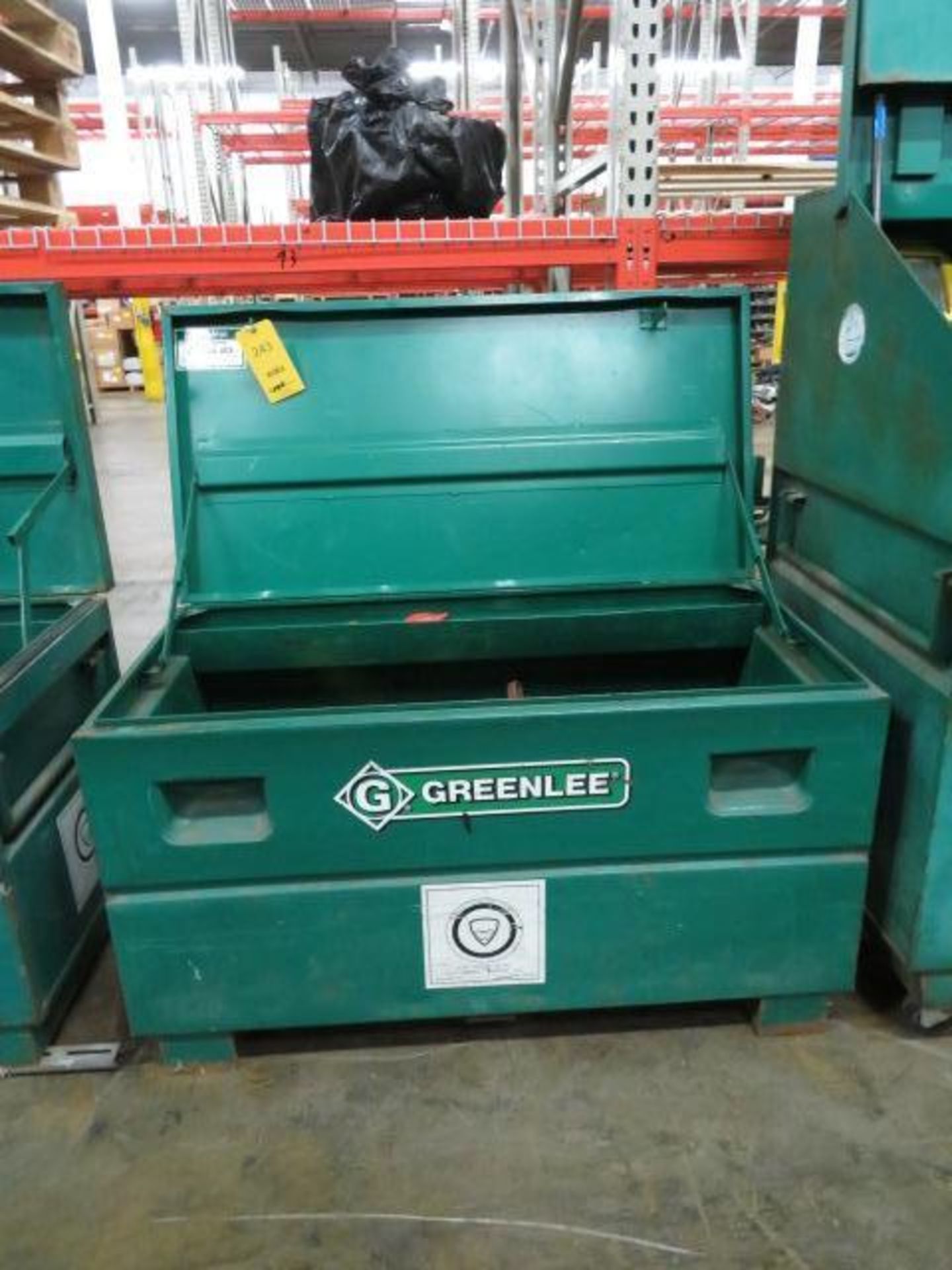 LOT: Greenlee Portable Storage Box No. 2448 with Contents of Lifting Accessories including Cable,