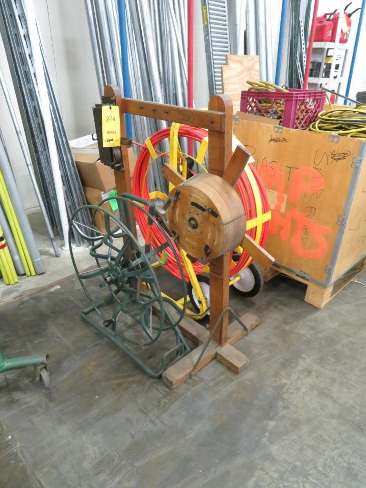 Wood Cable Coiling Stand