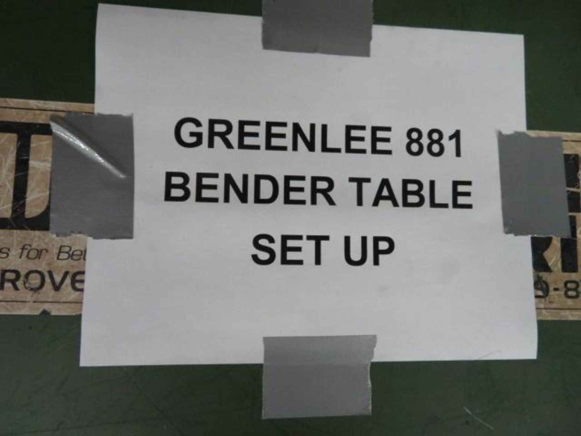 Greenlee No. E881 Bender Table Set-up, with Case - Image 2 of 2