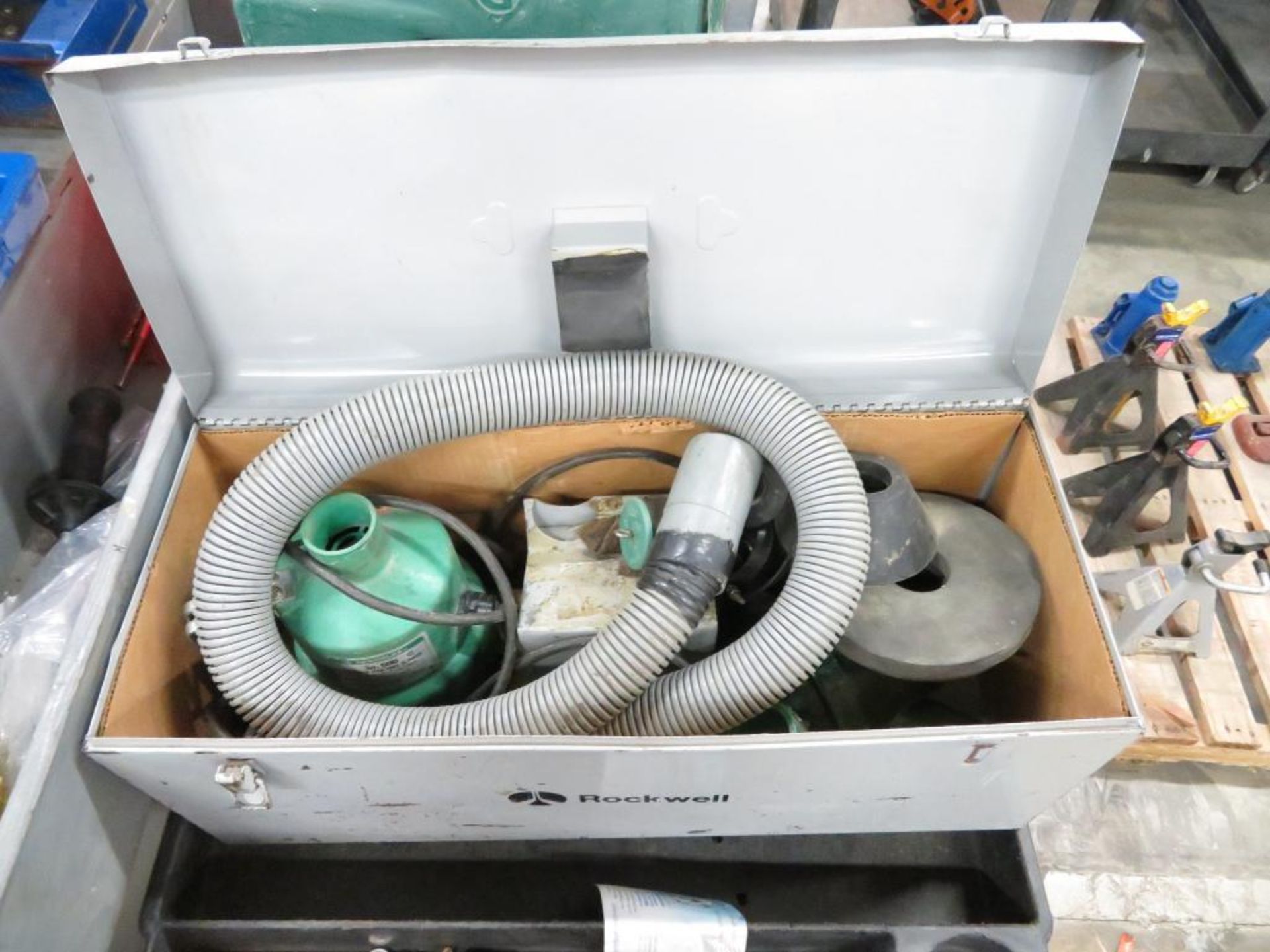 LOT: Greenlee No. 690 Fishing System, Tool Box with Contents, Cart - Image 2 of 3