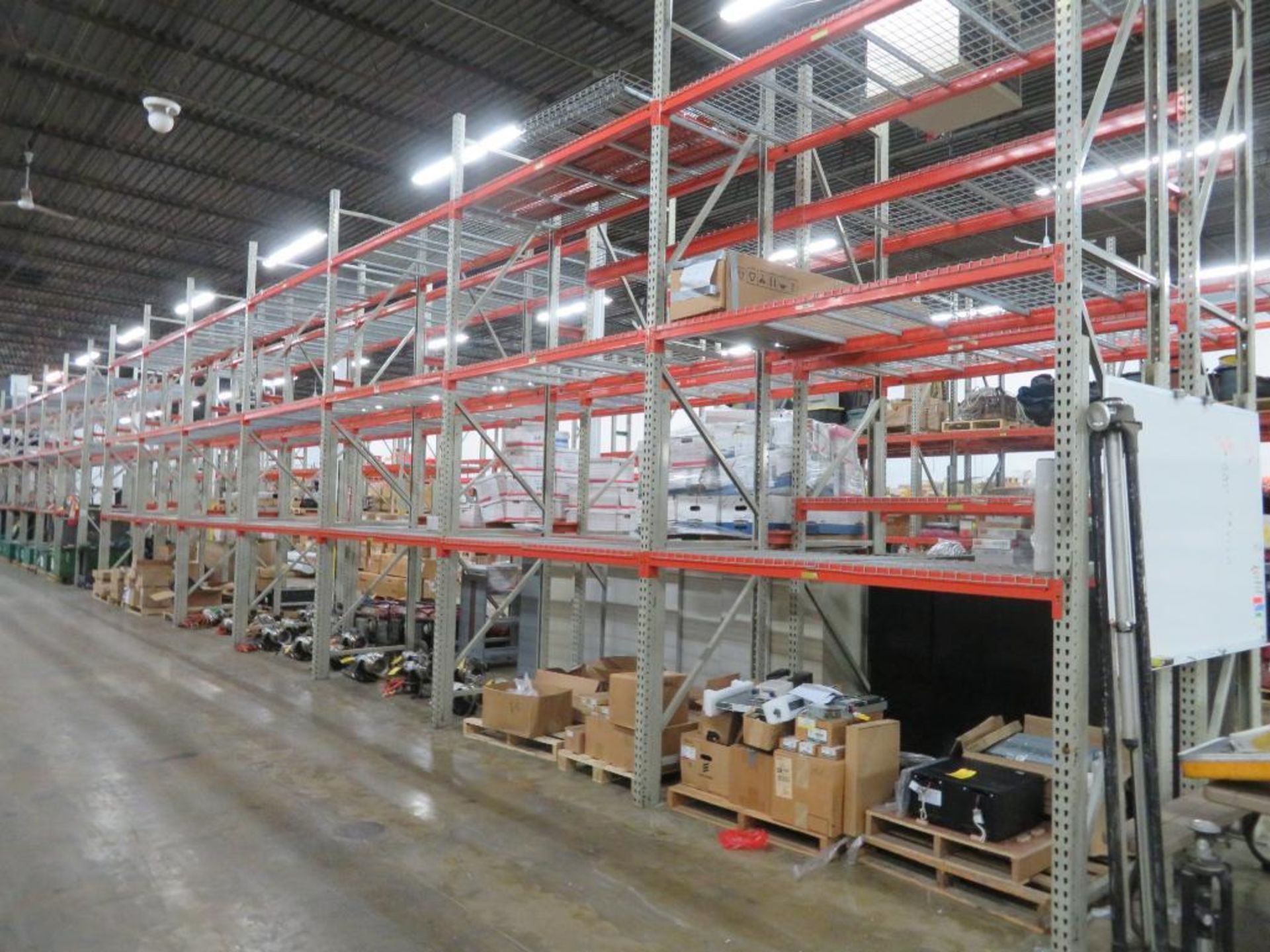 LOT: (7) Sections 15 ft. x 8 ft. x 42 in. 3-Tier Pallet Rack, with Wire Decking (no contents, - Image 2 of 2