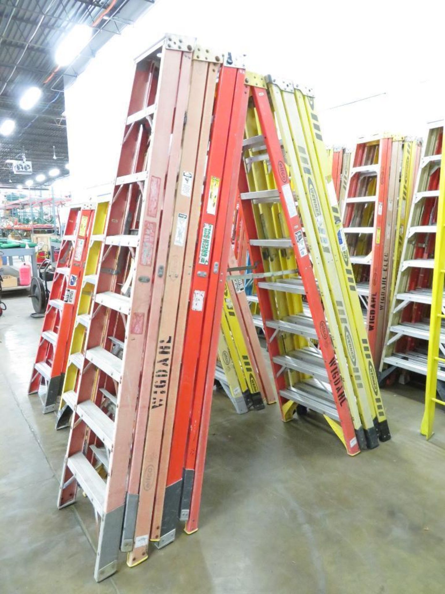 LOT: (5) 8 ft. A-Frame Ladders