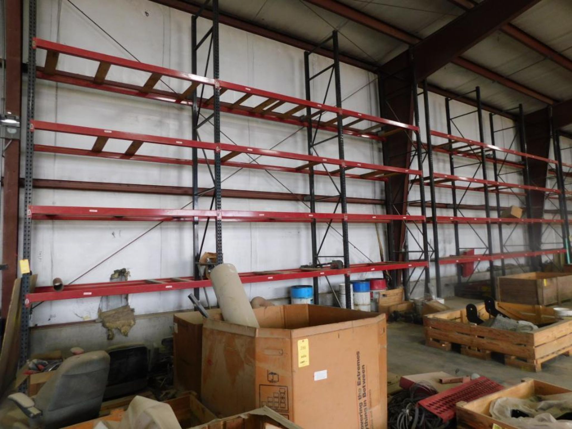 LOT: (6) Sections 8 ft. Wide x 42 in. Deep x 20 ft. High Pallet Rack