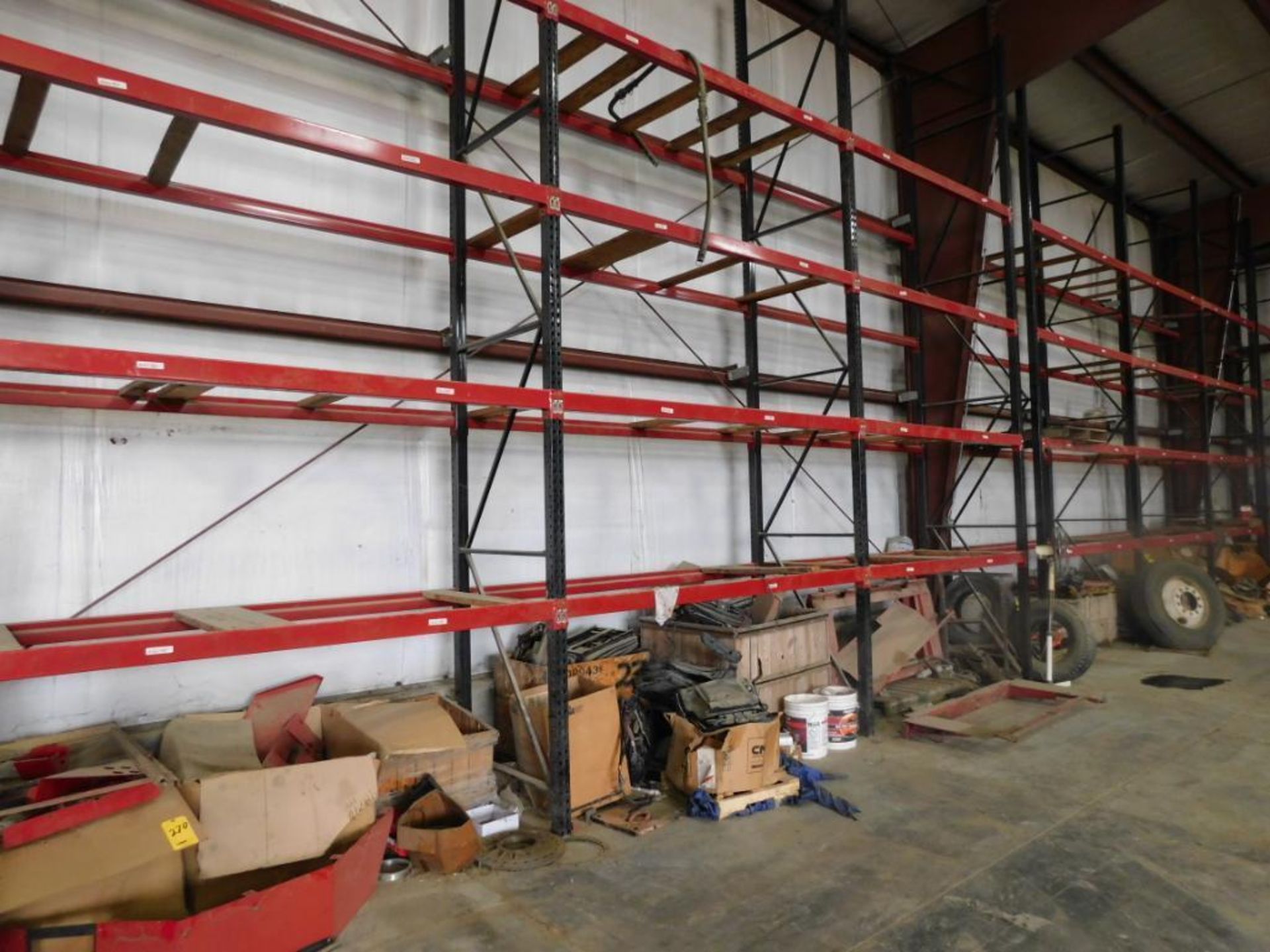 LOT: (7) Sections 8 ft. Wide x 42 in. Deep x 20 ft. High Pallet Rack