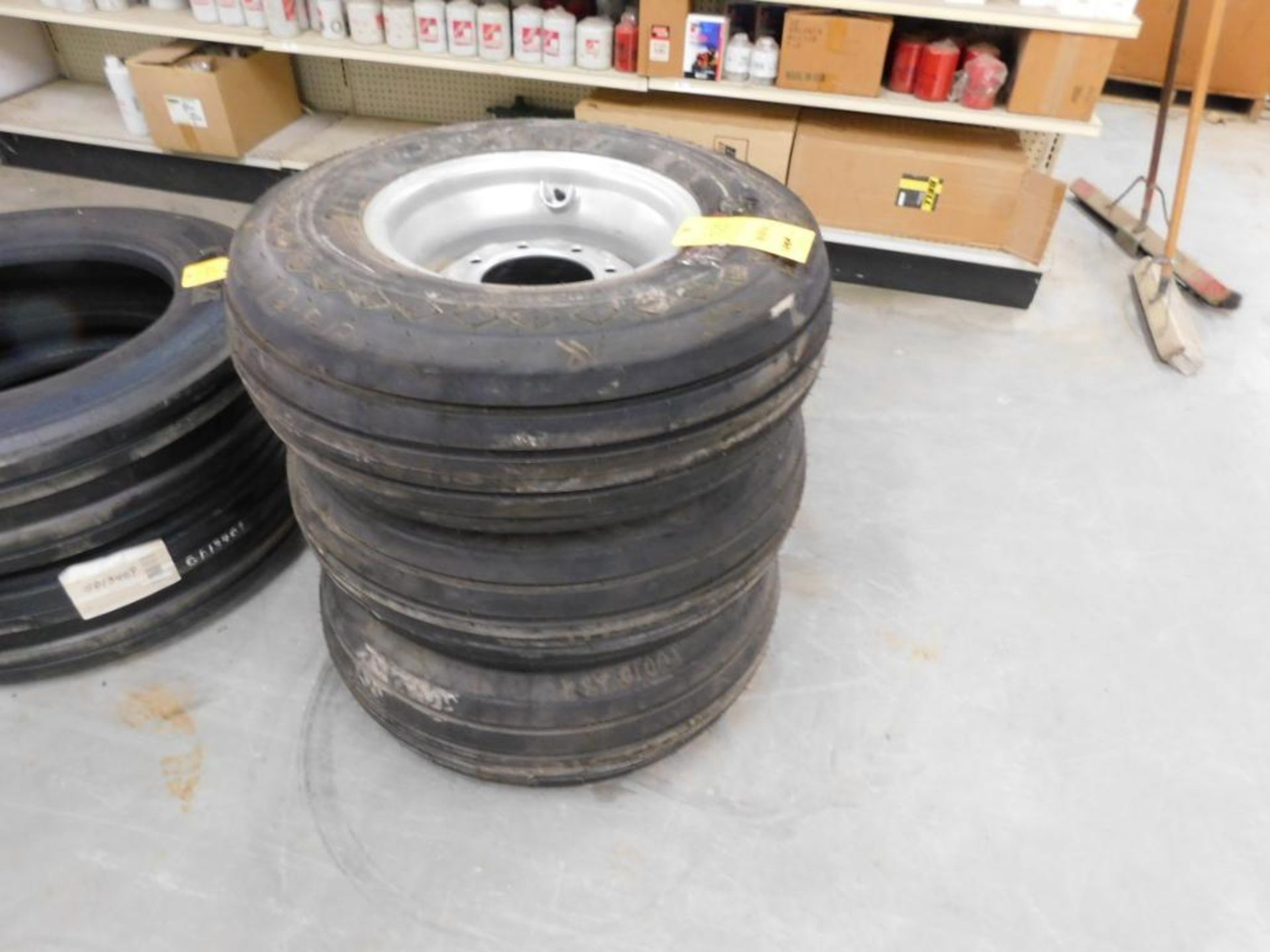 LOT: (3) 11L-15F1 Tires with 8-Lug Rims (new)