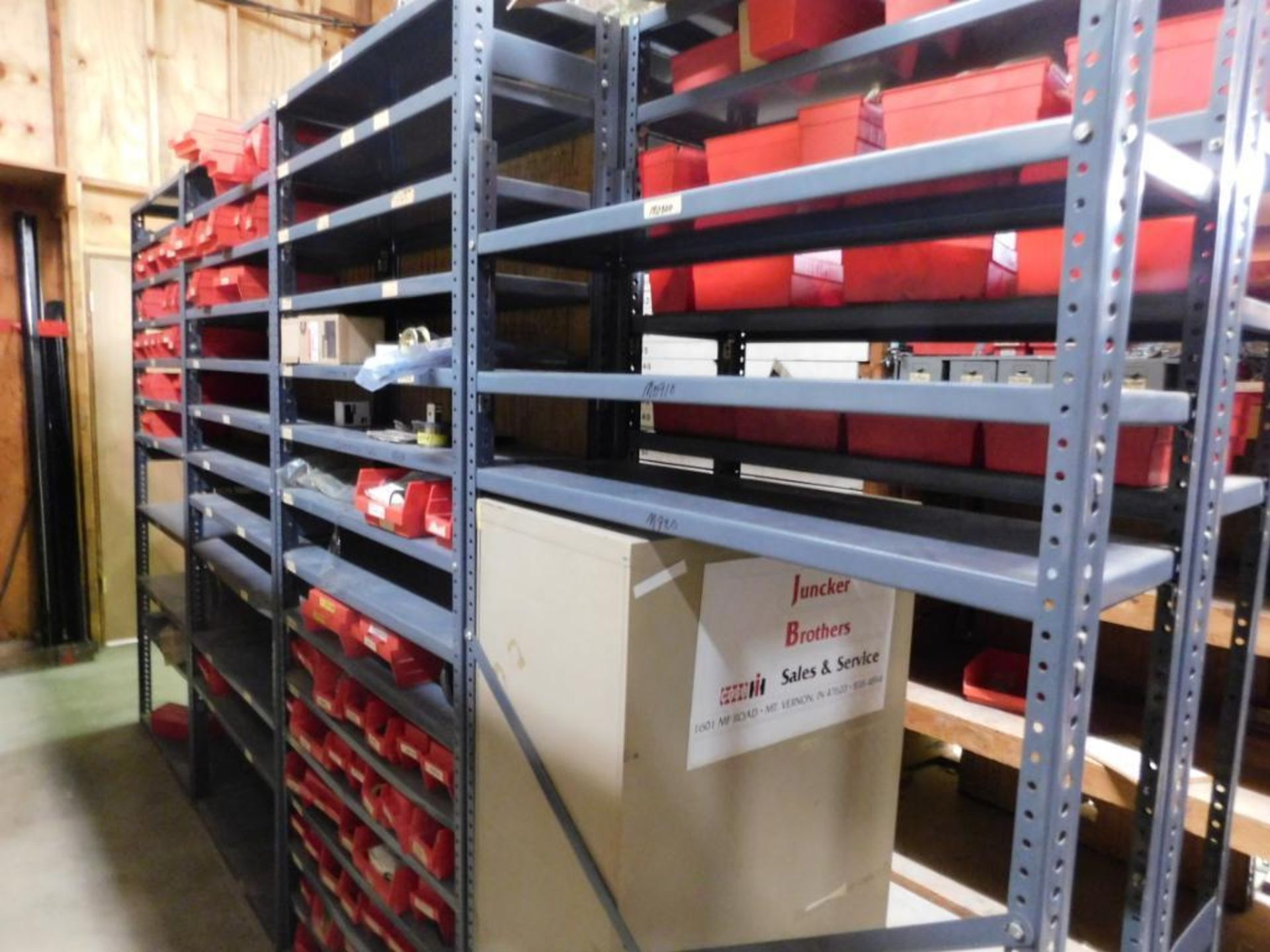 LOT: (1) Row of Steel Shelving (both sides) with Contents of Fertilizer Knives & Accessories, Hardwa - Image 3 of 5