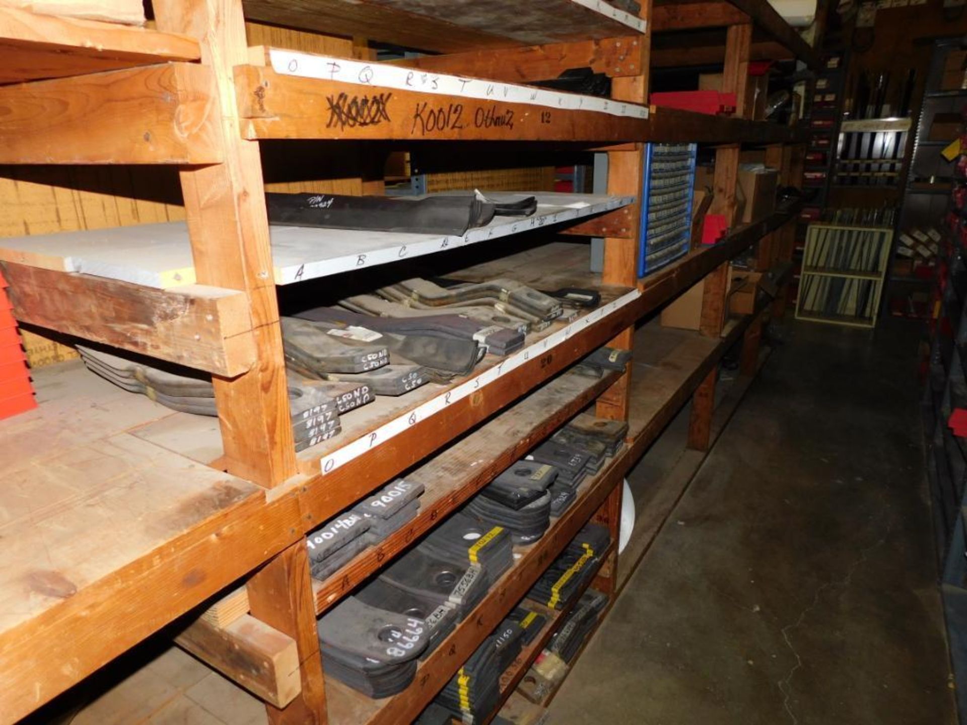 LOT: (1) Row of Shelving (both sides) with Contents of Hardware, Hubs, Bearing Kits, Bush Hog Parts, - Image 3 of 4