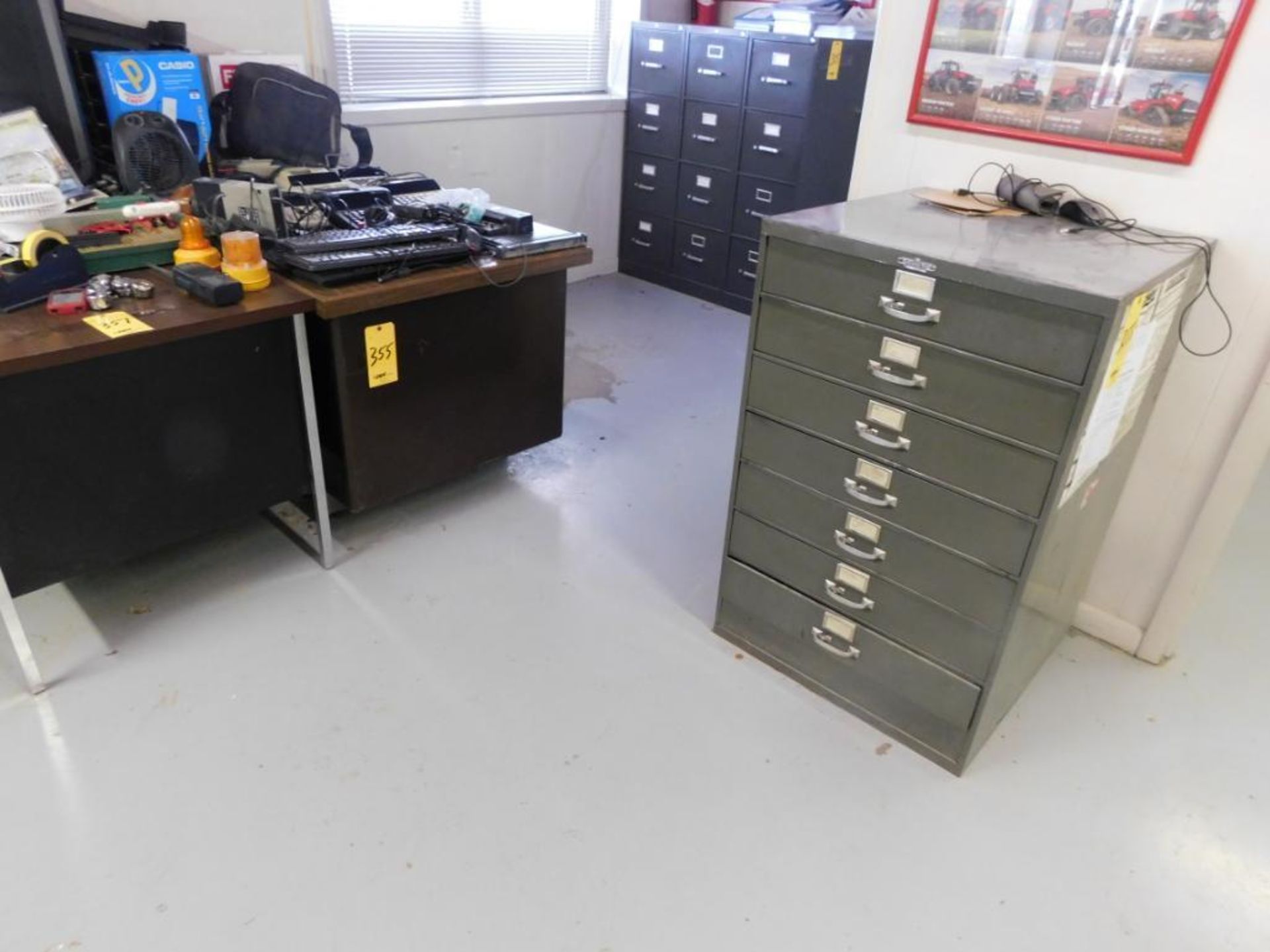 LOT: Contents of Office & Reception Area including (4) Desks, (1) Tooling Cabinet, File Cabinets, et - Image 2 of 3