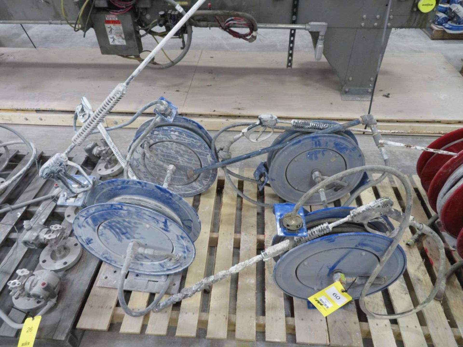 LOT: (4) Hose Reels with Spray Wand