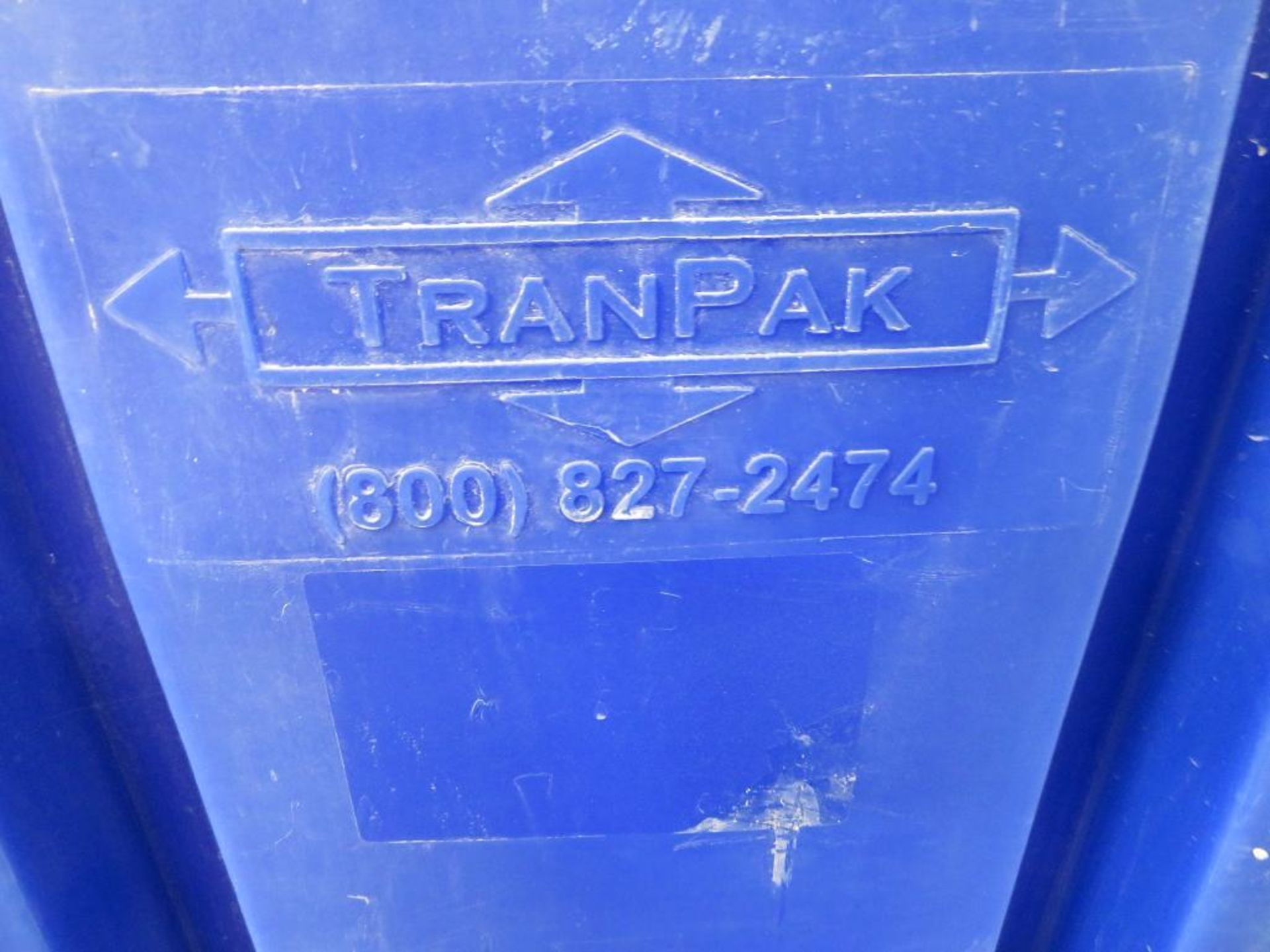 LOT: (4) Tranpak 48 in. x 49 in. x 53.5 in. High Poly Material Totes, with Pneumatic Bottom Gate & I - Image 3 of 3
