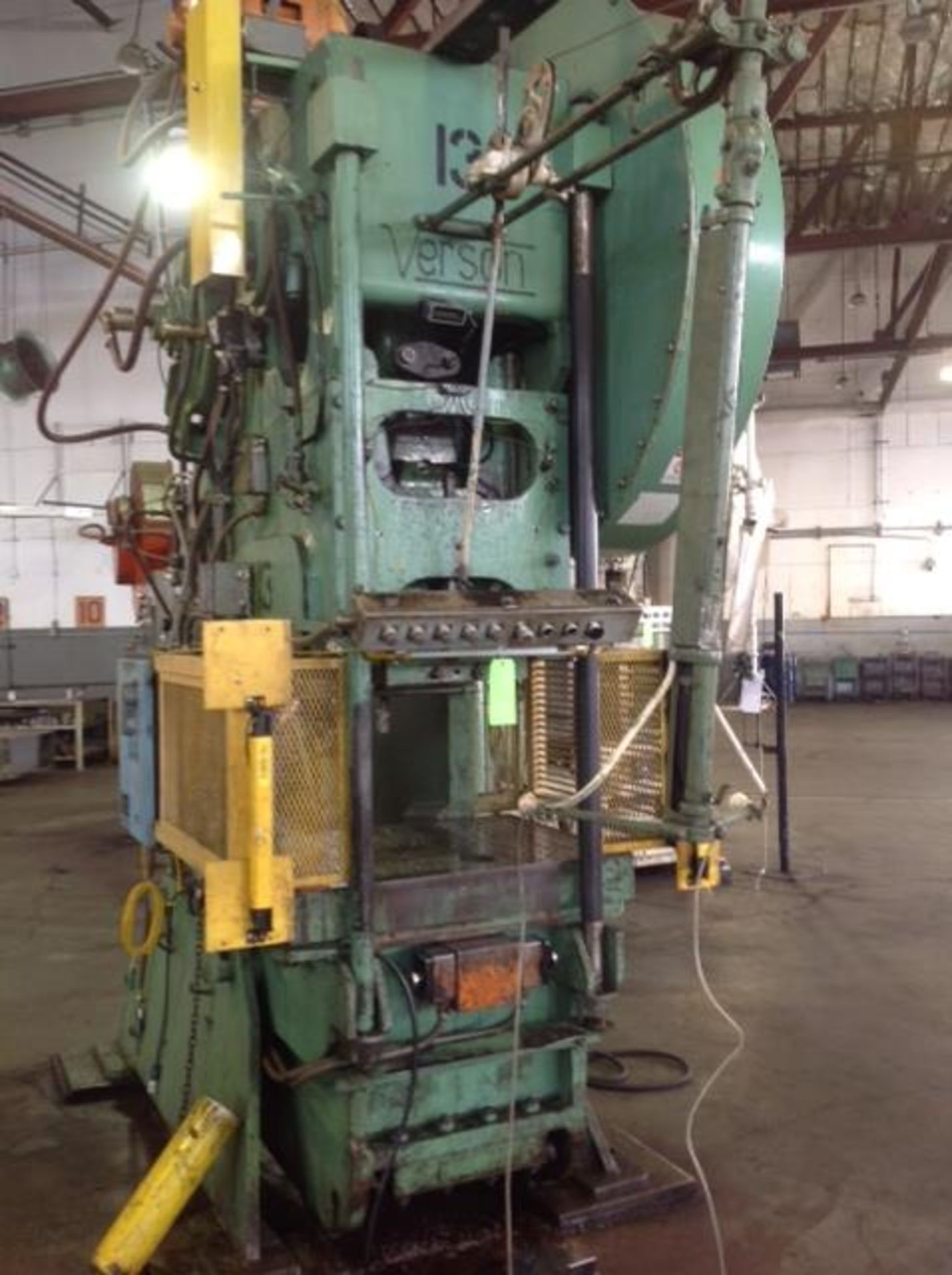 105 Ton Verson #7 1/2 OBI Press, s/n:9714 8” stroke, 18” sh 4” adj, tie bars