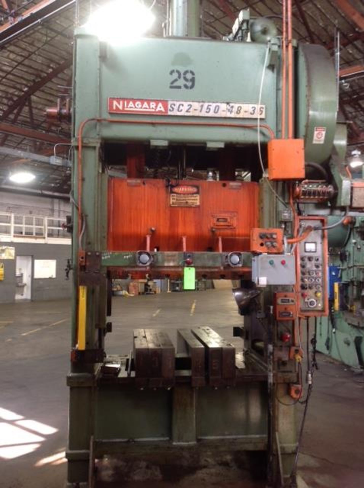 150 Ton Niagara #SC2-150-48-36 SS Press s/n: 47081, 48 x 36” bed, 24.5” sh, 9” adj, 30 - 60 spm,