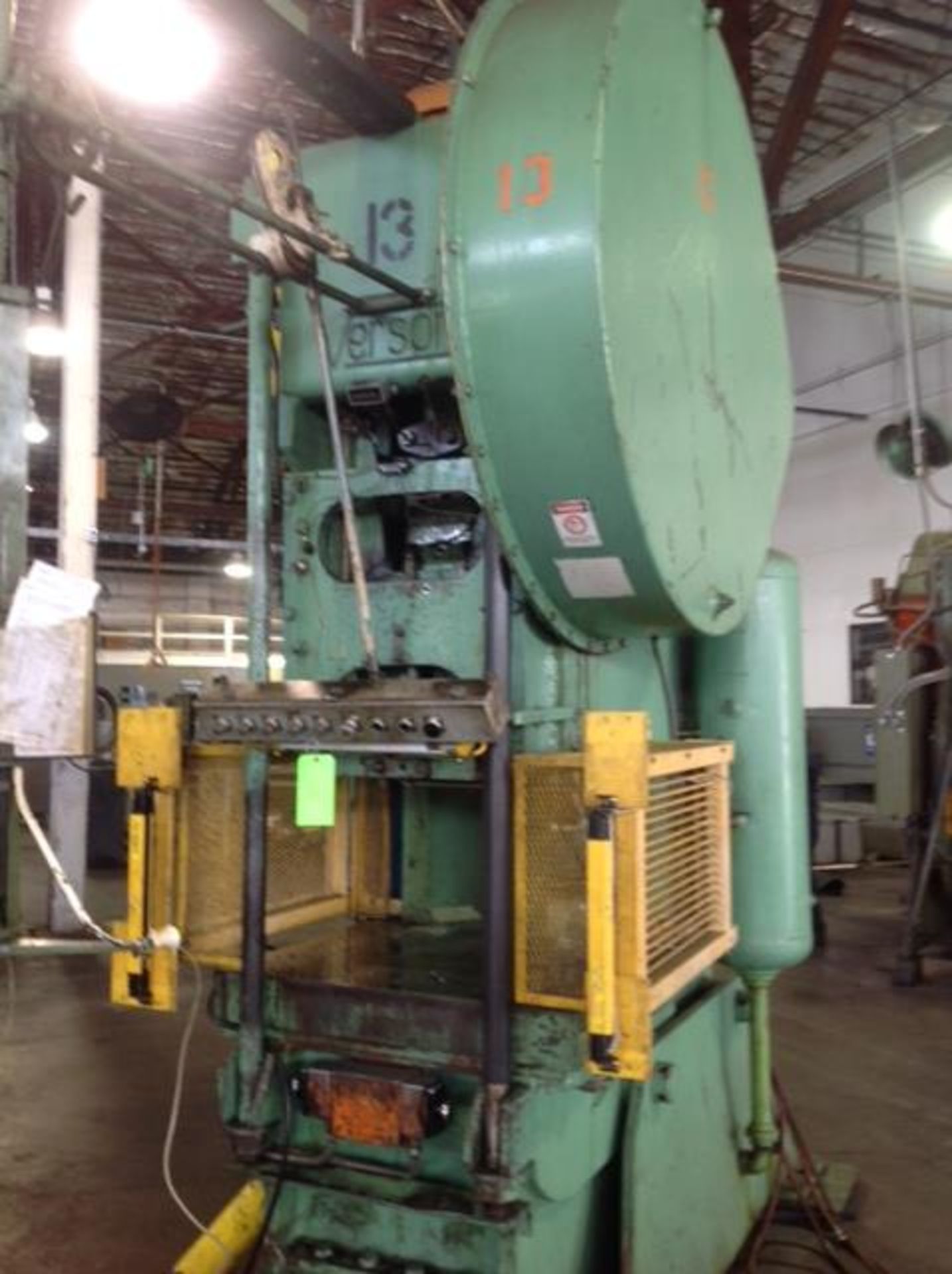 105 Ton Verson #7 1/2 OBI Press, s/n:9714 8” stroke, 18” sh 4” adj, tie bars - Image 2 of 3