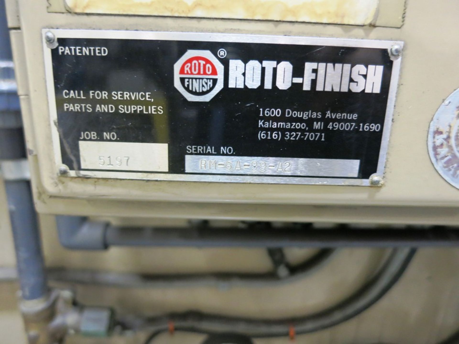 Roto-Finish Mdl Roto Max 6A Centrifugal Disc finisher, S/N RM-6A-99-A2, New 1999 General - Image 4 of 8