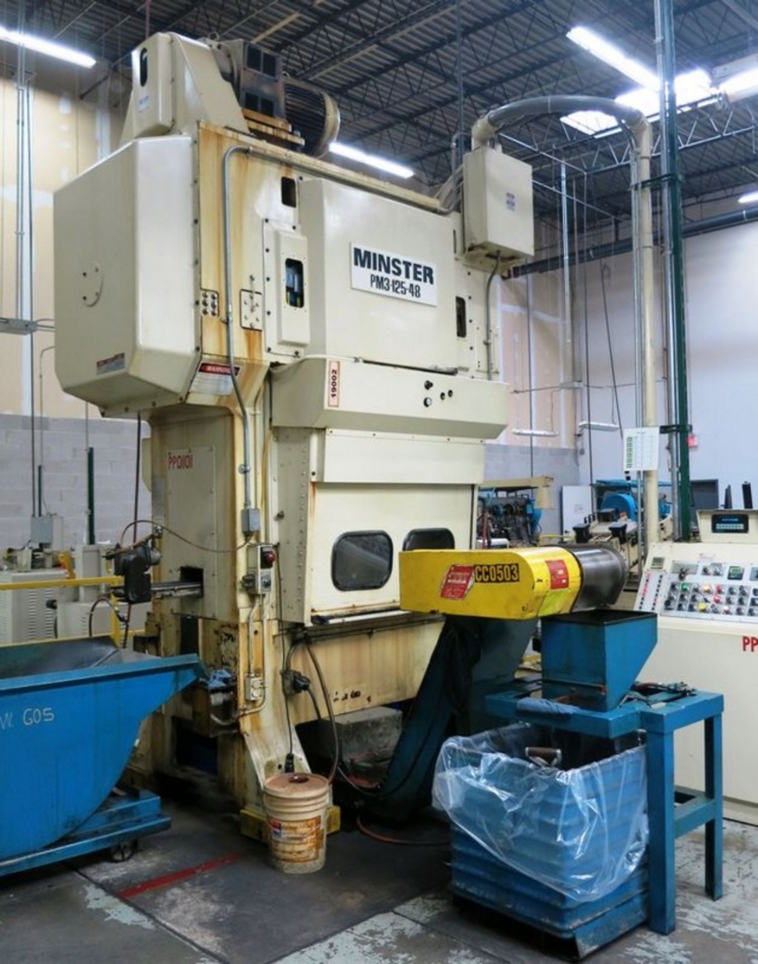 125 Ton Minster Mdl PM3-125-48 Piece-maker III Two Point, Progressive Die Press, S/N PM3-125- - Image 8 of 15