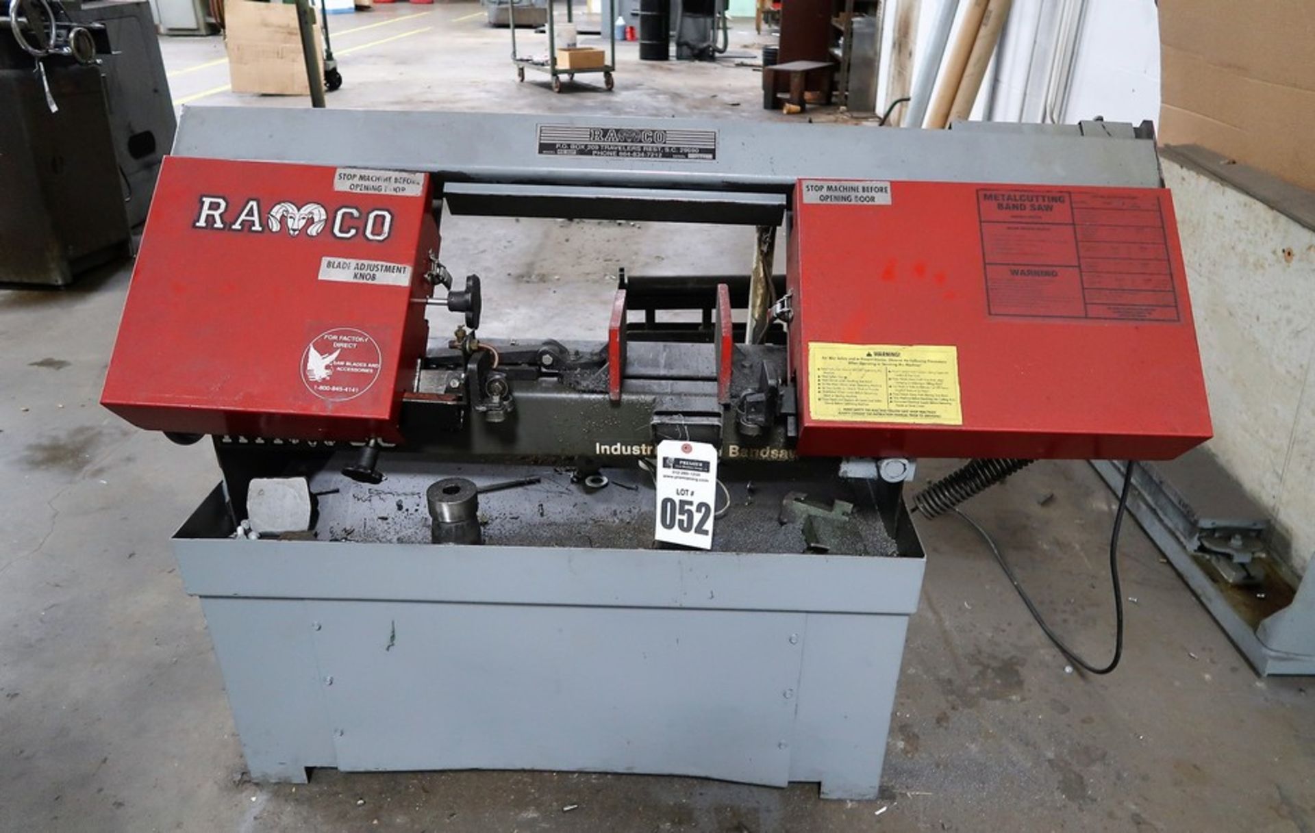 Ramco Horizontal Band Saw Model Rs-90P, S/N: 10866