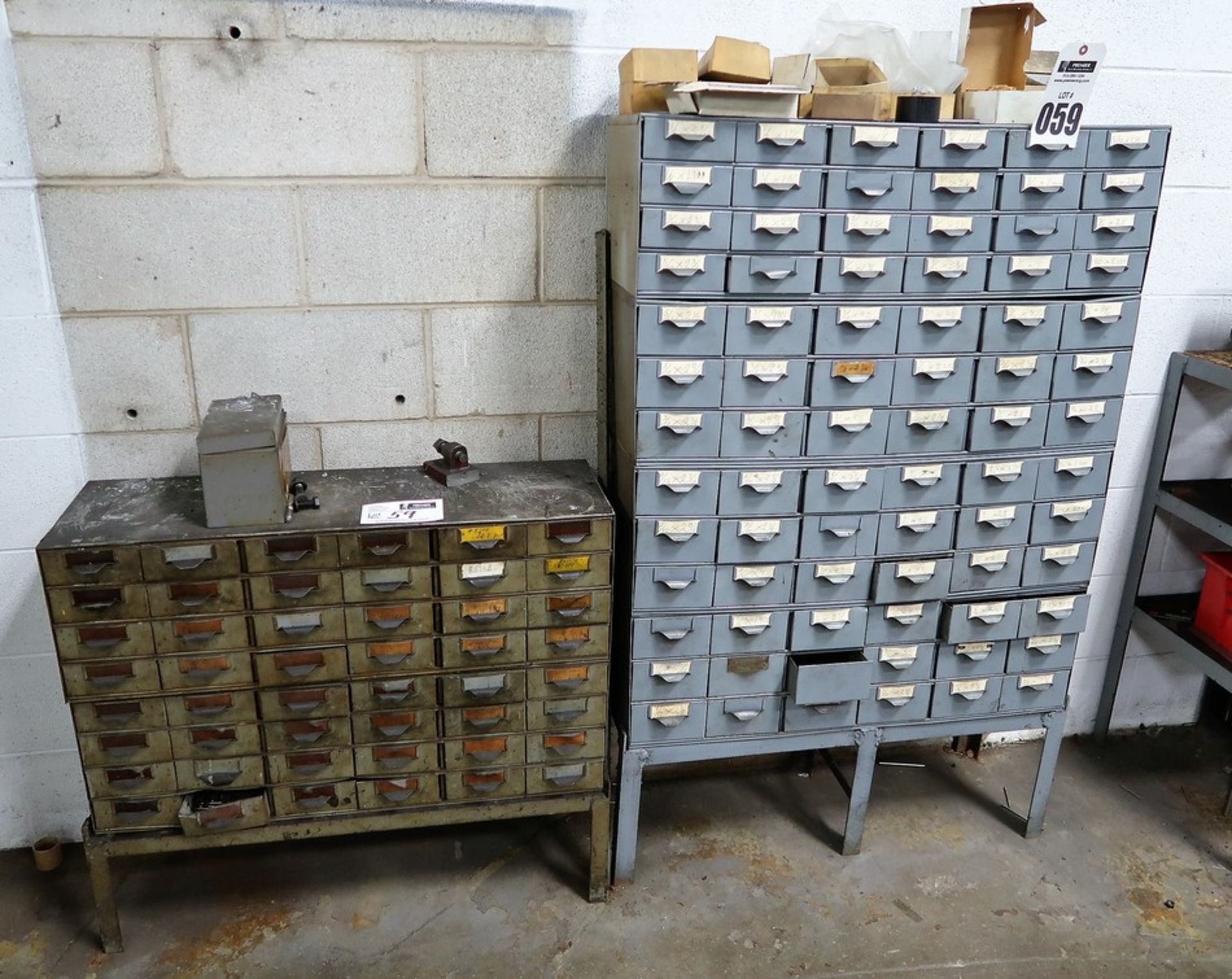 (2) Cabinets With Assorted Hardened Pins