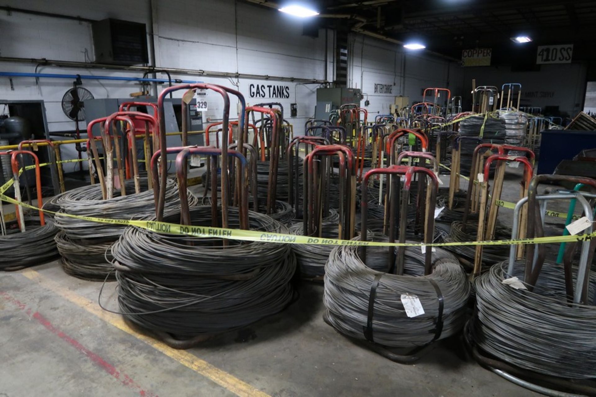 Gigantic lot raw material coil stock, aluminum, steel, stainless, brass, bronze, copper, 41,886 lbs
