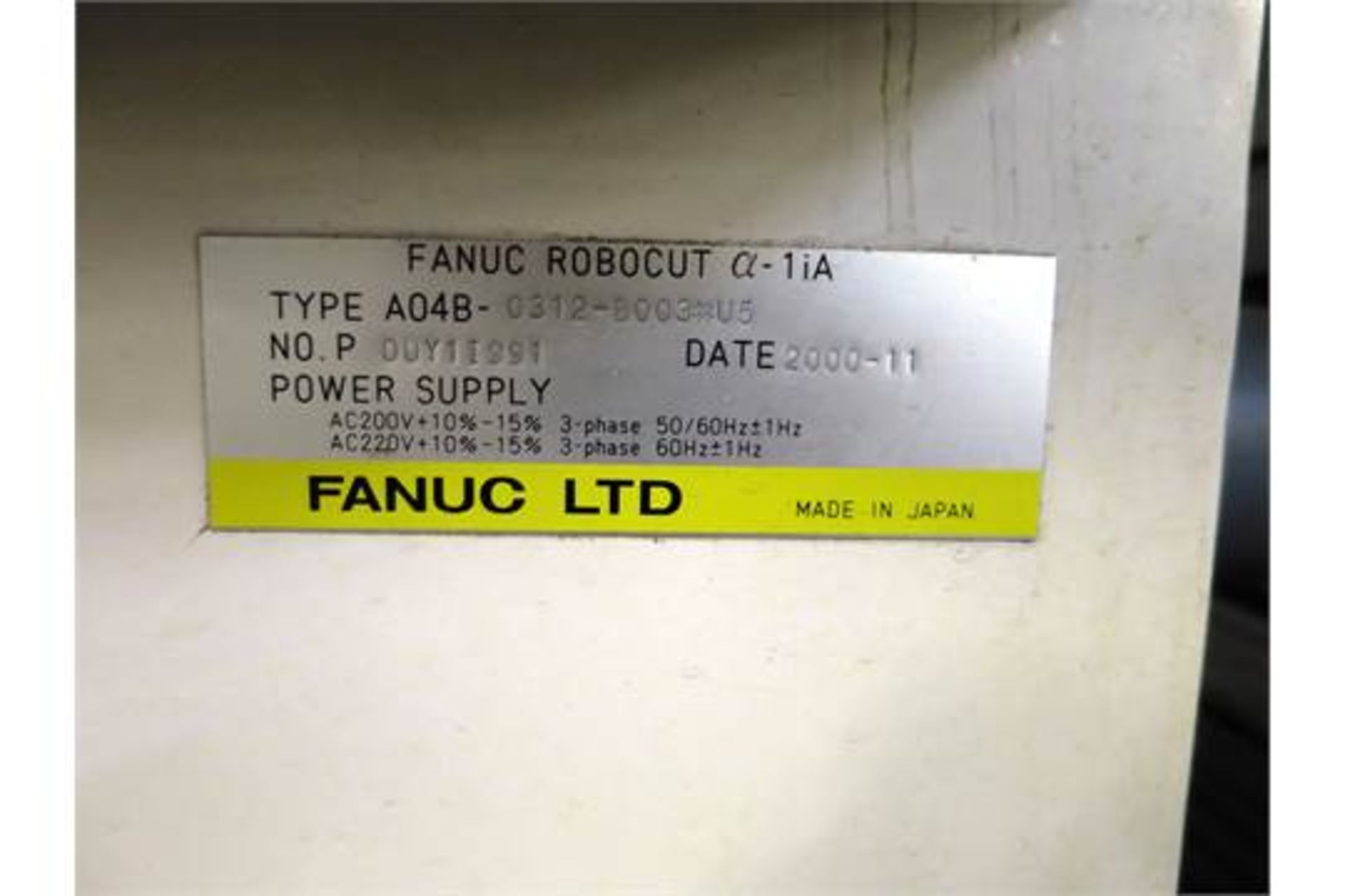 Fanuc Robocut Alpha 1iA CNC Wire EDM, S/N 00904826, New 2000 - Image 12 of 12