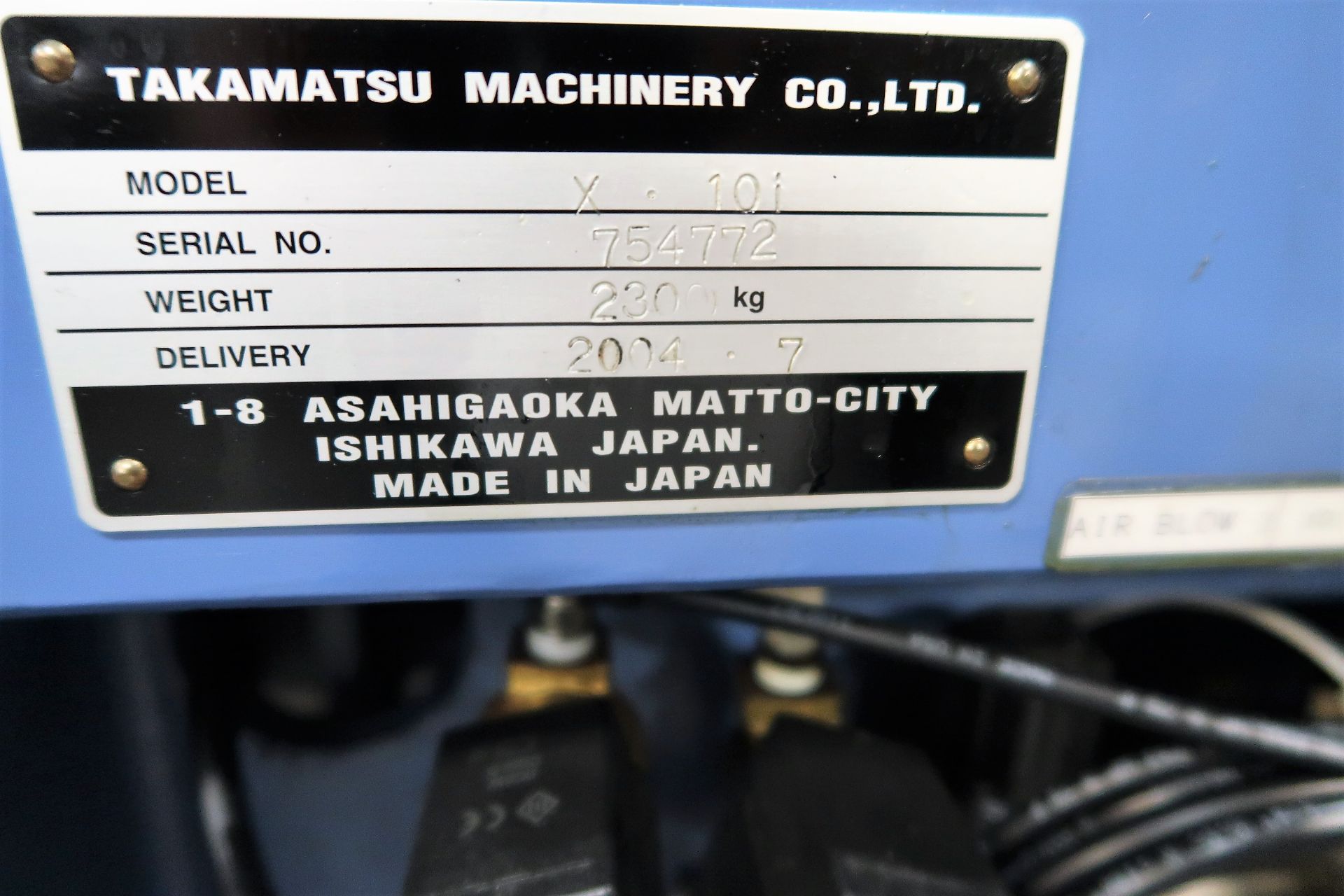 Takamaz X-10i CNC Turning Center with Auto Load/unload Robot, - Image 11 of 12