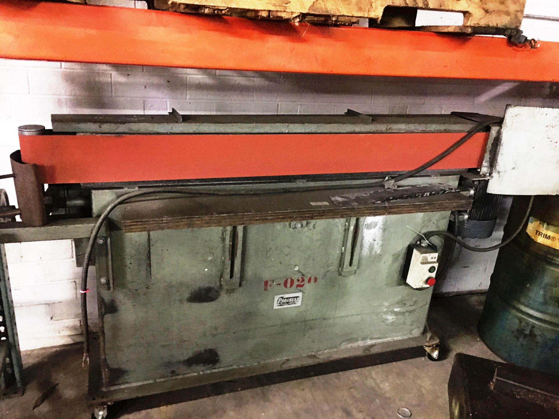 Progress Model PMC-152 Horizontal Belt Edge Sander, S/N 169