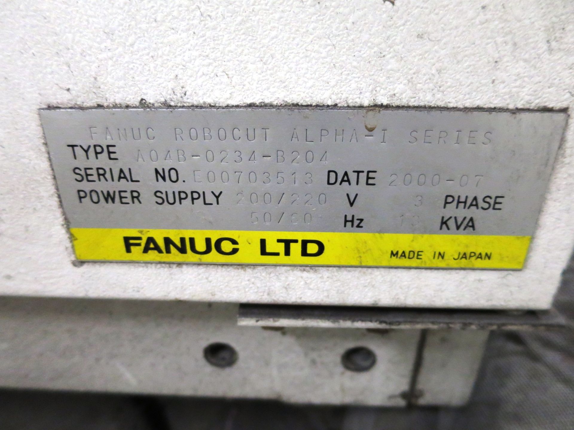 Fanuc Robocut Alpha OiA CNC wire EDM, S/N PO0801710, New 2000 - Image 12 of 13