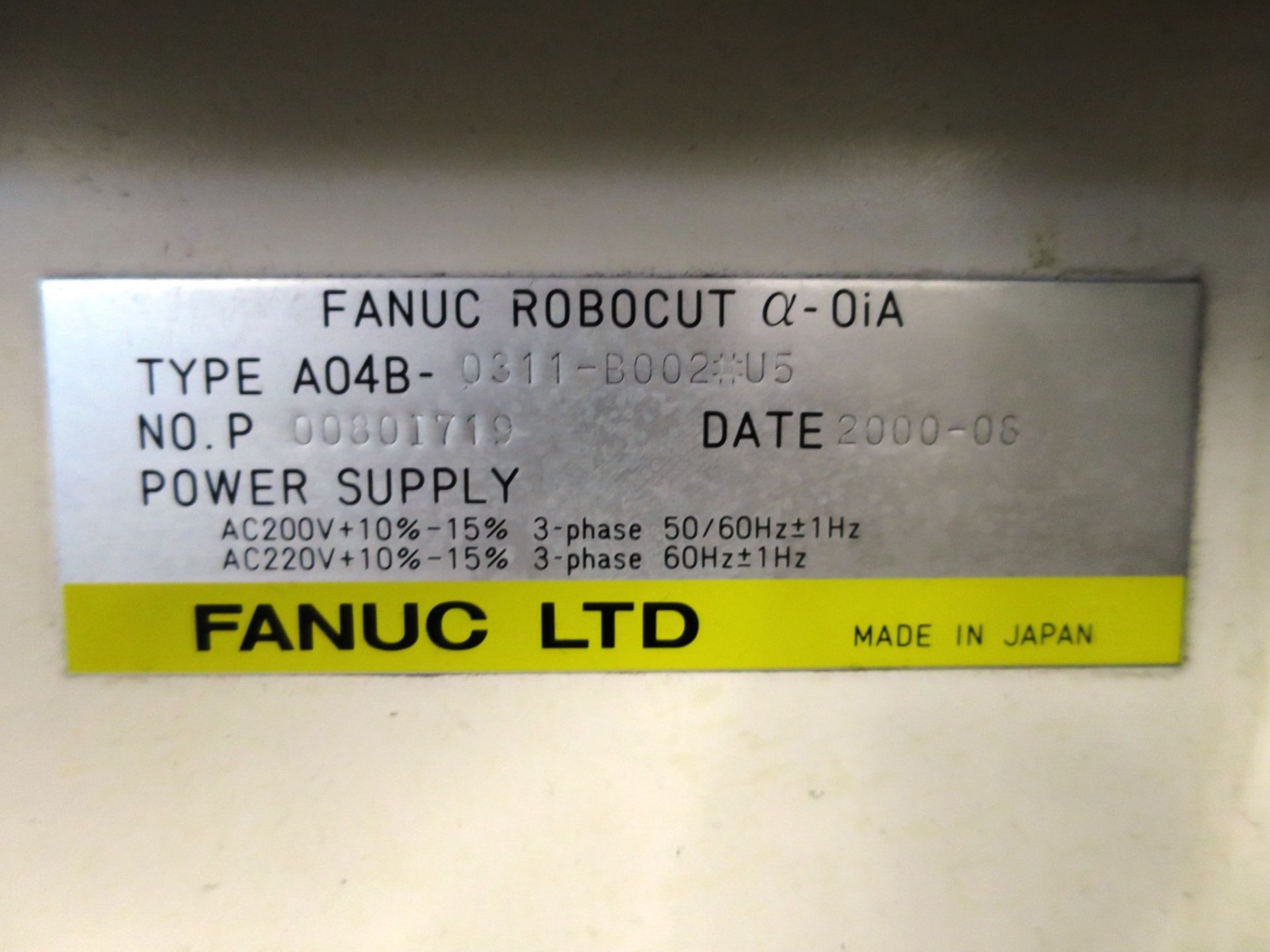 Fanuc Robocut Alpha OiA CNC wire EDM, S/N PO0801710, New 2000 - Image 13 of 13