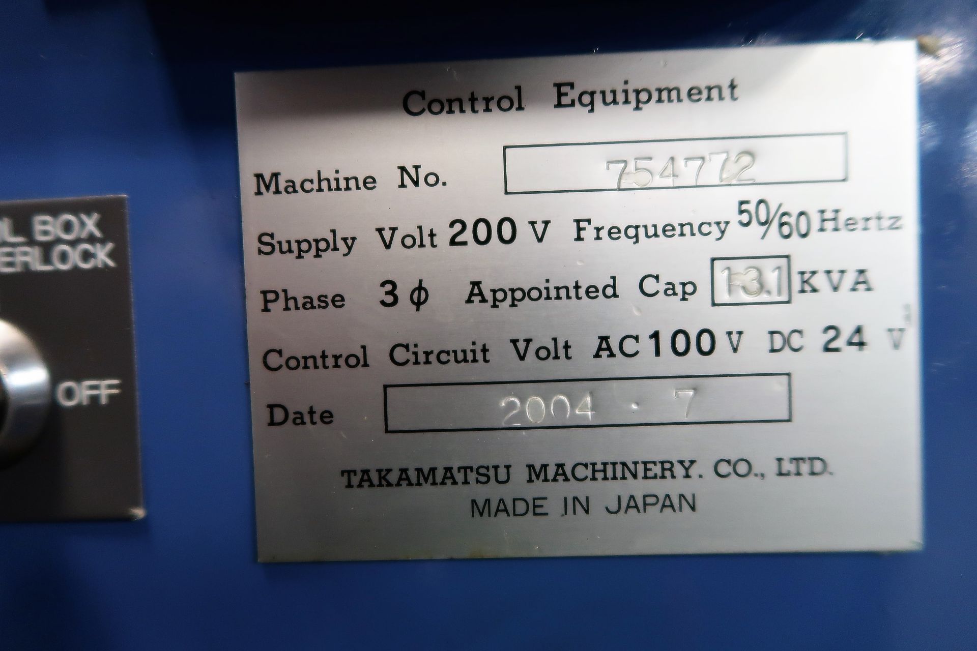 Takamaz X-10i CNC Turning Center with Auto Load/unload Robot, - Image 8 of 12