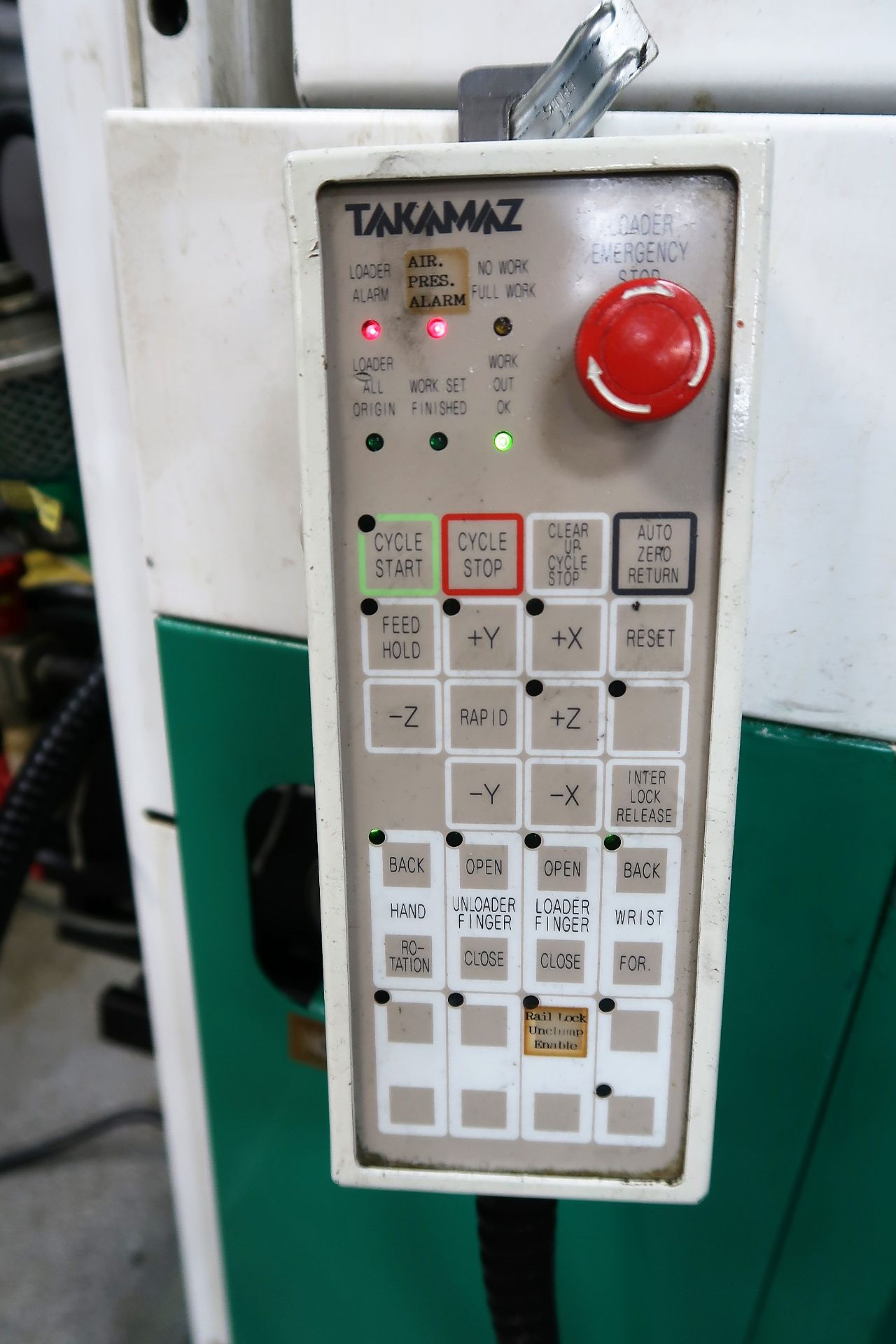 TAKAMAZ X-10I CNC TURNING CENTER WITH AUTO LOAD/UNLOADER ROBOT I, s/n 754161 - Image 10 of 10