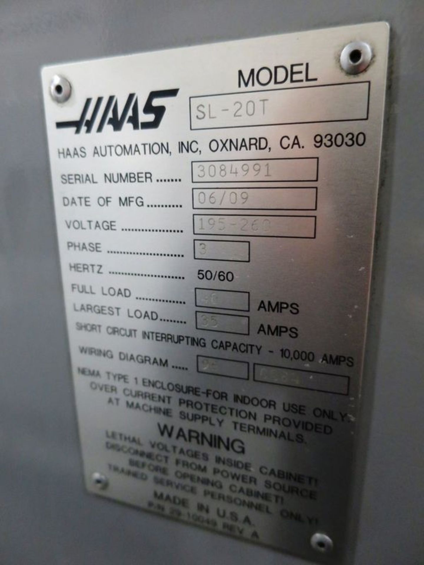 Haas SL-20T CNC 2-Axis Turning Center Lathe W/Epson 6-Axis Material Handling Robot, S/N 3084991, New - Image 14 of 15