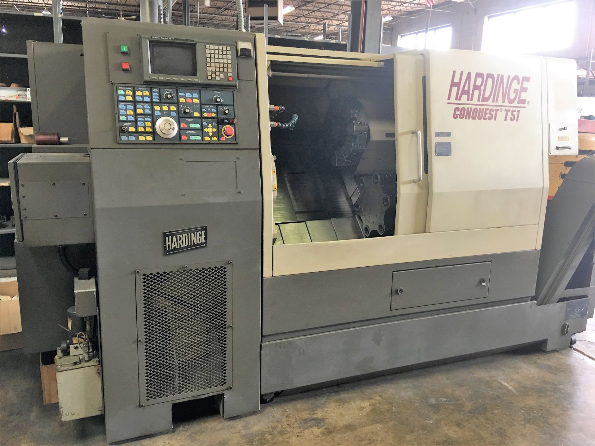 HARDINGE CONQUEST T51 CNC LATHE WITH LIVE TOOLING