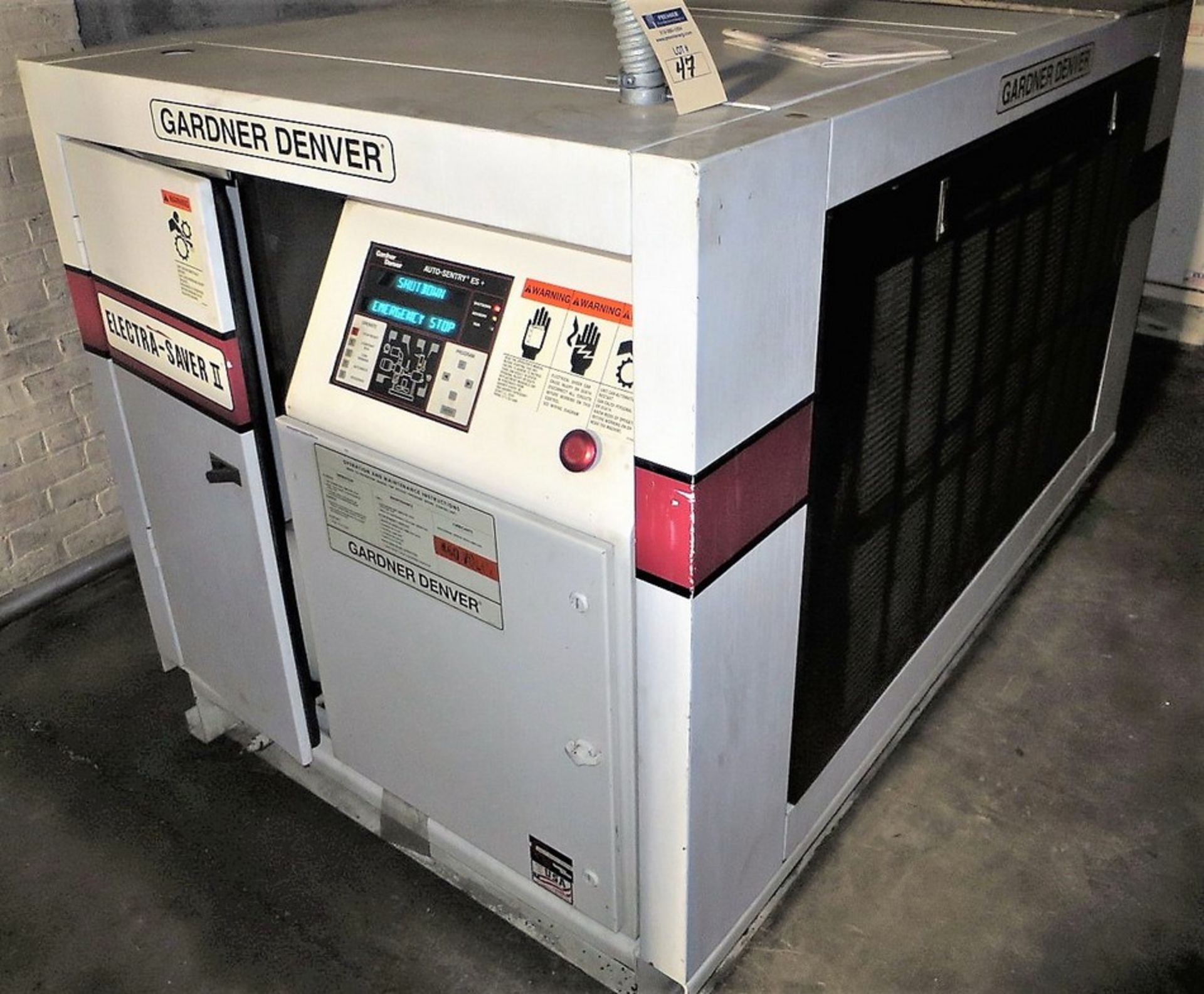 Gardner Denver Model EBH99D30 50 hp Air Compressor, S/N SO95418, New 2001