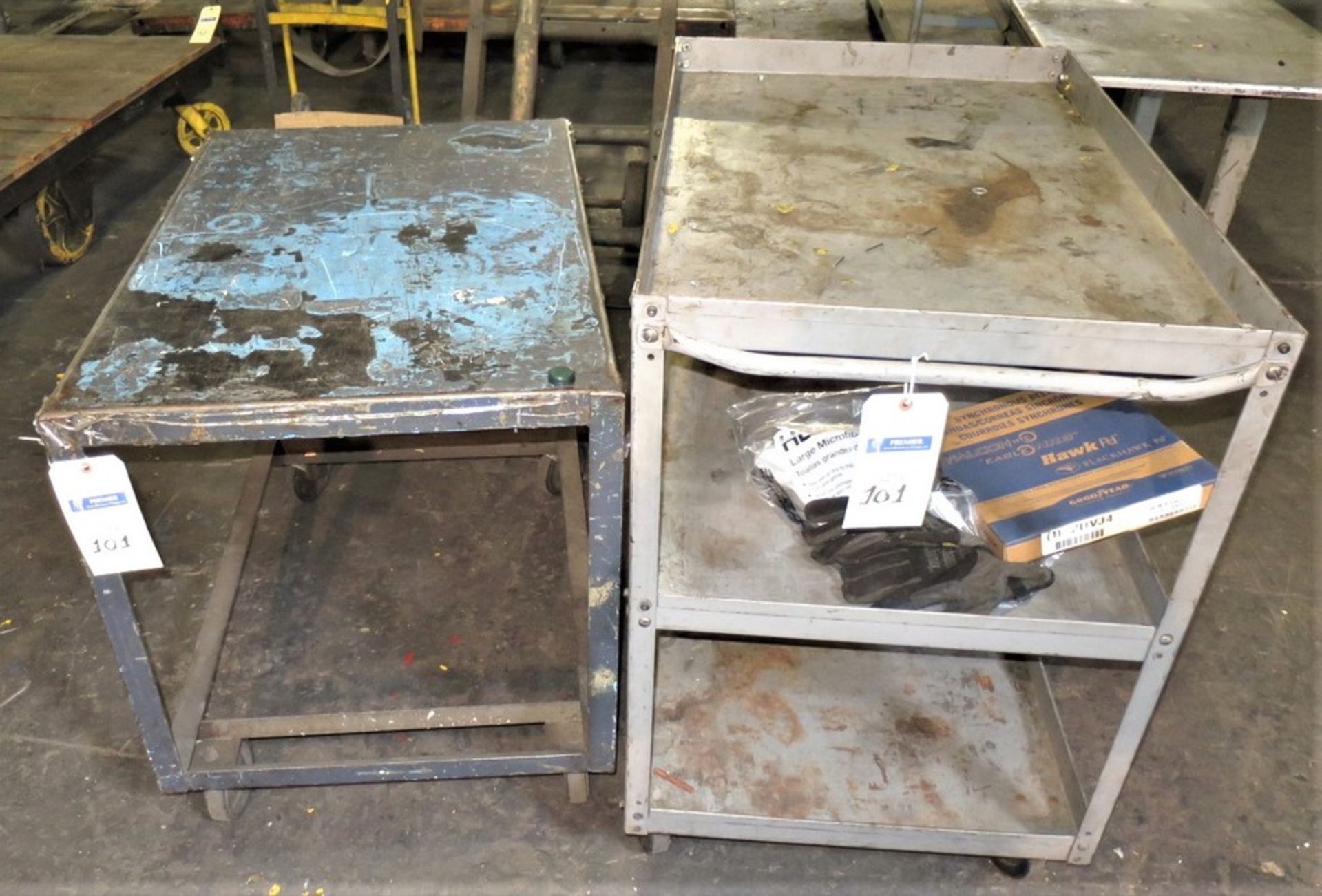 (2) Rolling Metal Carts