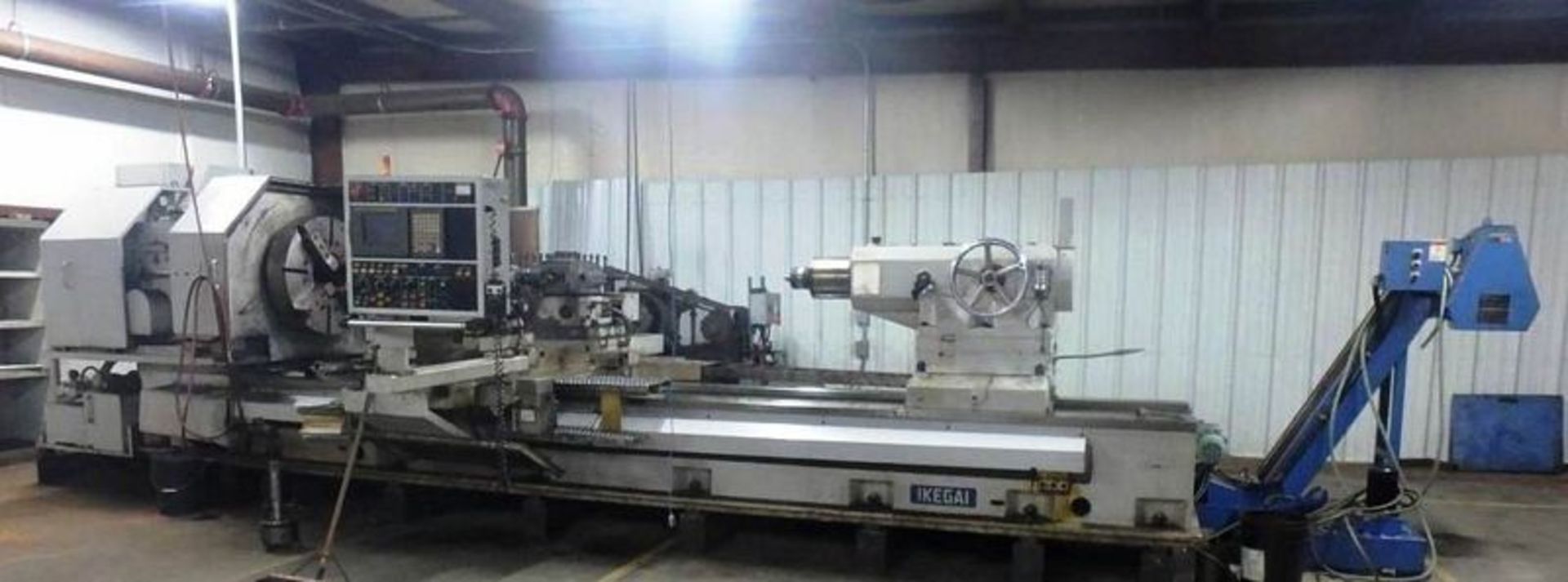 60"X157" IKEGAI AUB-60B CNC BIG BORE OIL FIELD LATHE W/11." SPINDLE BORE, S/N 30522V, NEW 2001